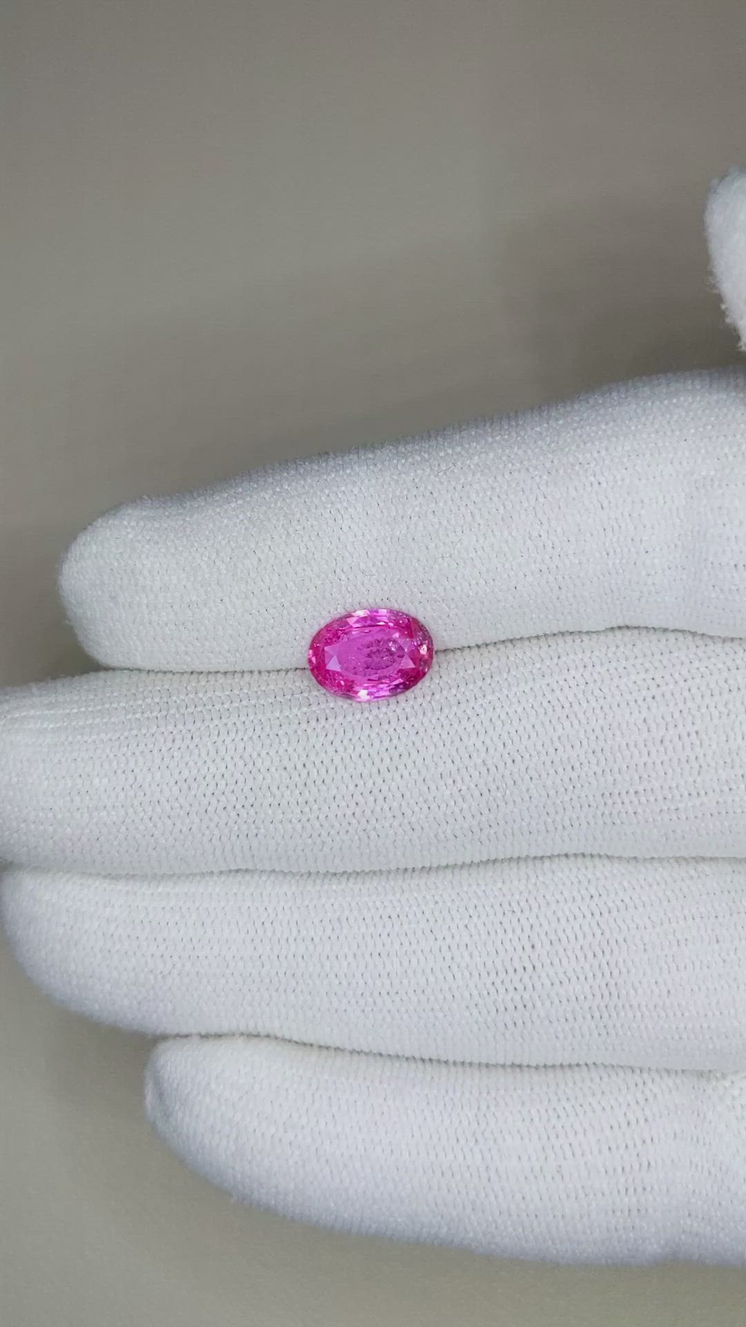 2.13 Ct. Pink Sapphire from Ceylon (Sri Lanka) Size Video