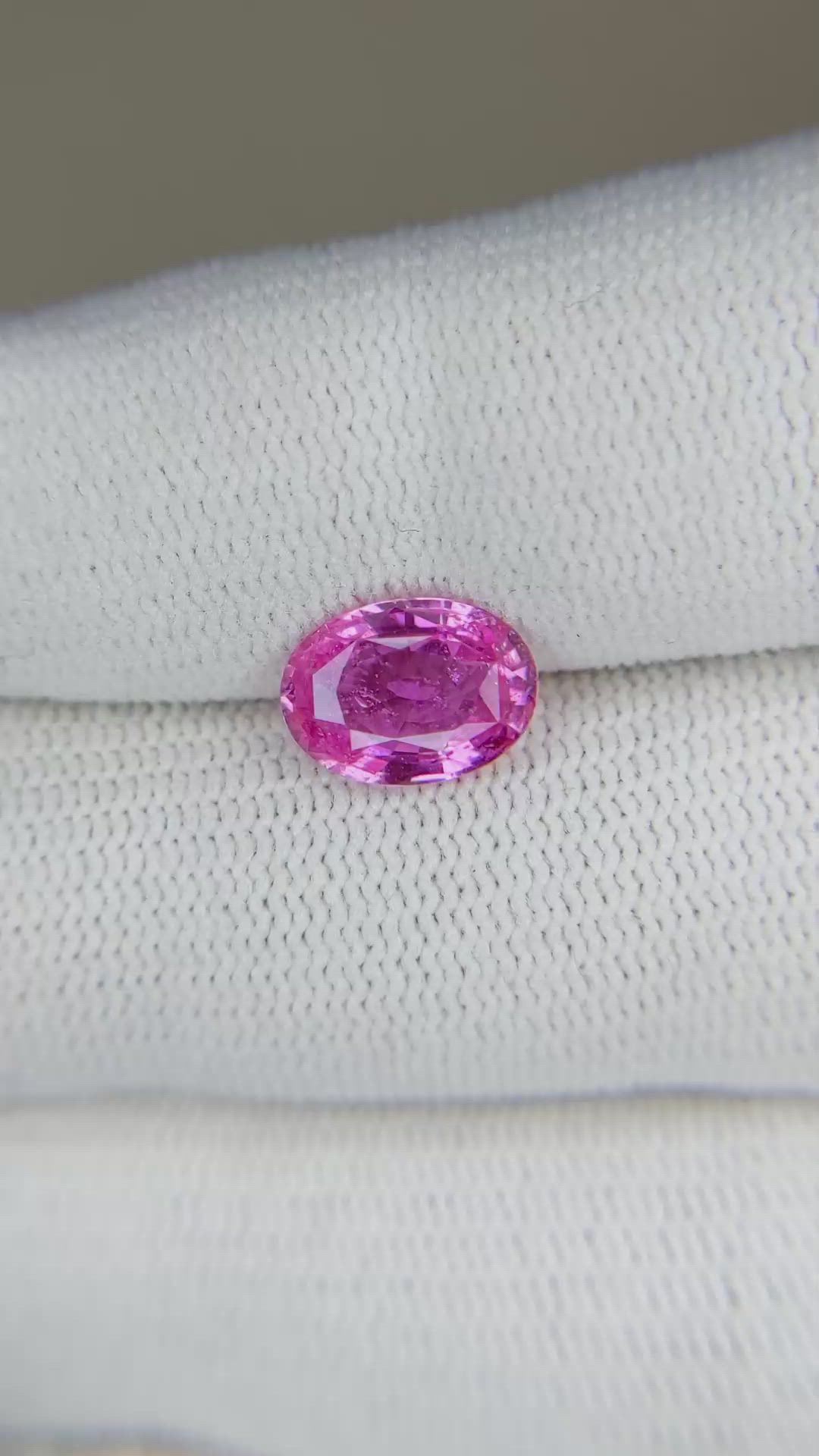 2.13 Ct. Pink Sapphire from Ceylon (Sri Lanka) Size Video