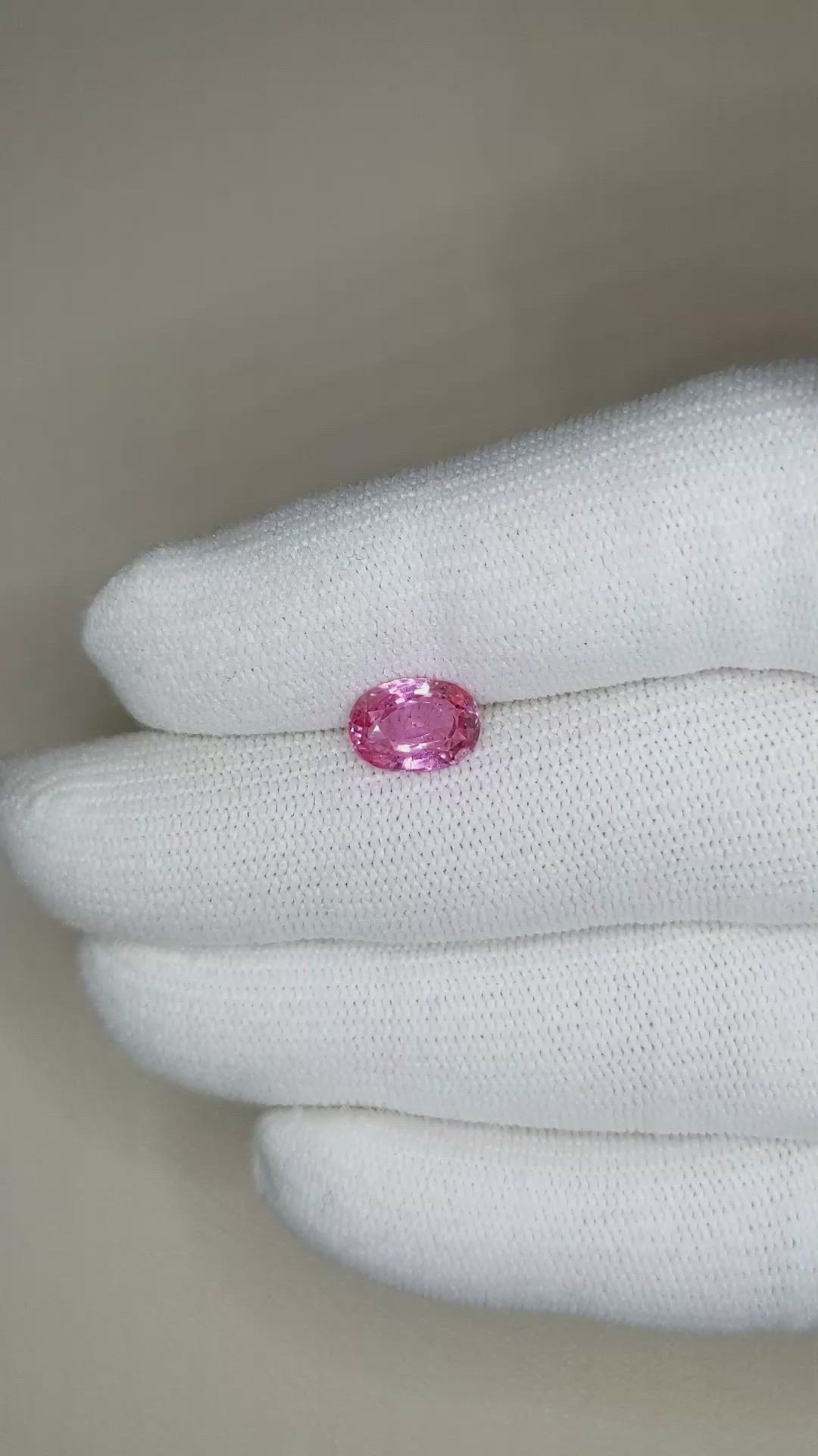 1.81 Ct. Pink Sapphire from Ceylon (Sri Lanka) Size Video