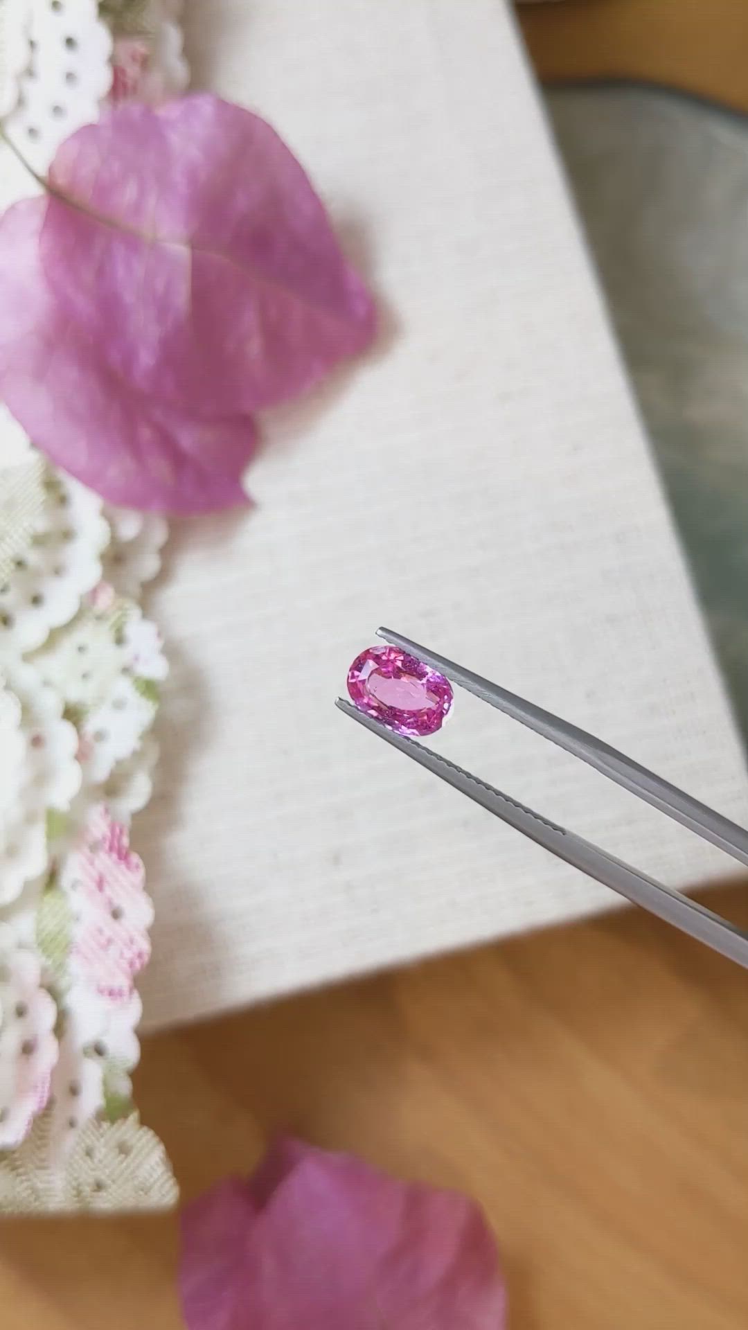 1.81 Ct. Pink Sapphire from Ceylon (Sri Lanka) Size Video