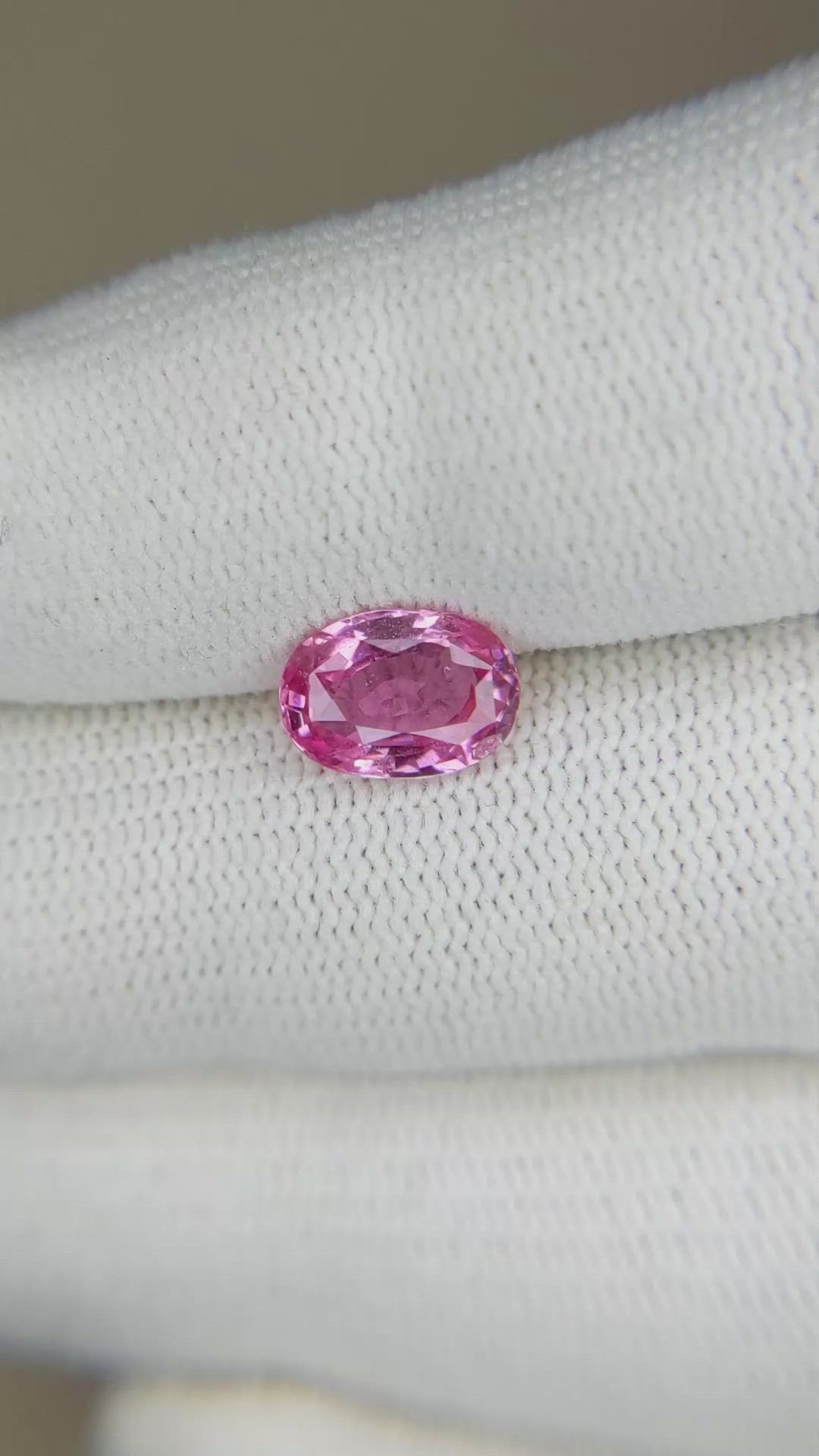 1.81 Ct. Pink Sapphire from Ceylon (Sri Lanka) Size Video