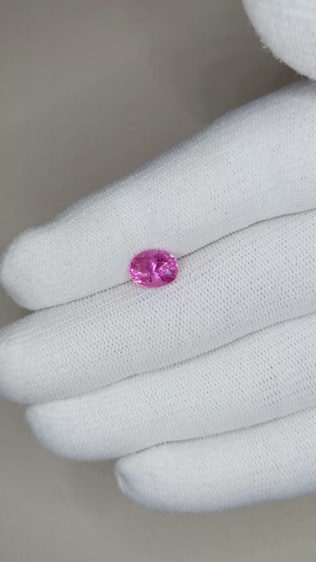 1.76 Ct. Pink Sapphire from Ceylon (Sri Lanka) Size Video