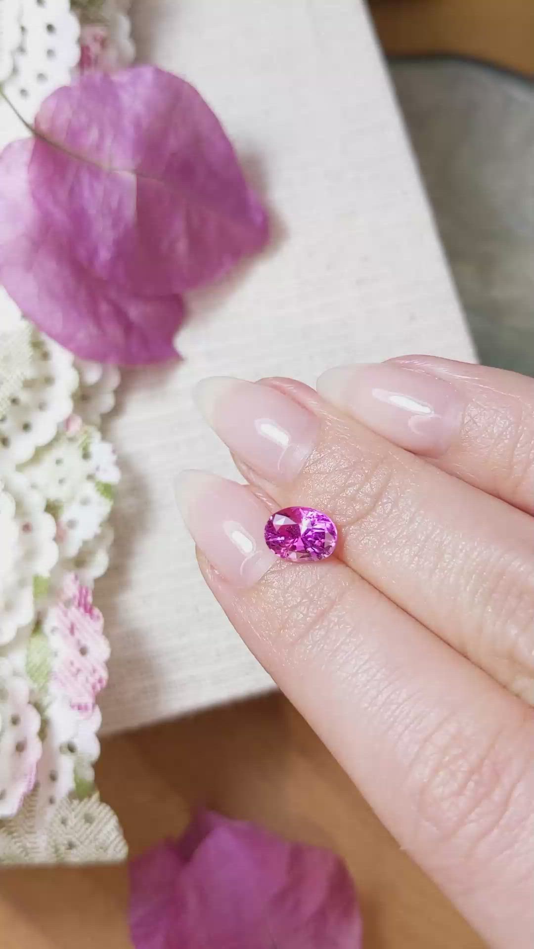 1.76 Ct. Pink Sapphire from Ceylon (Sri Lanka) Size Video