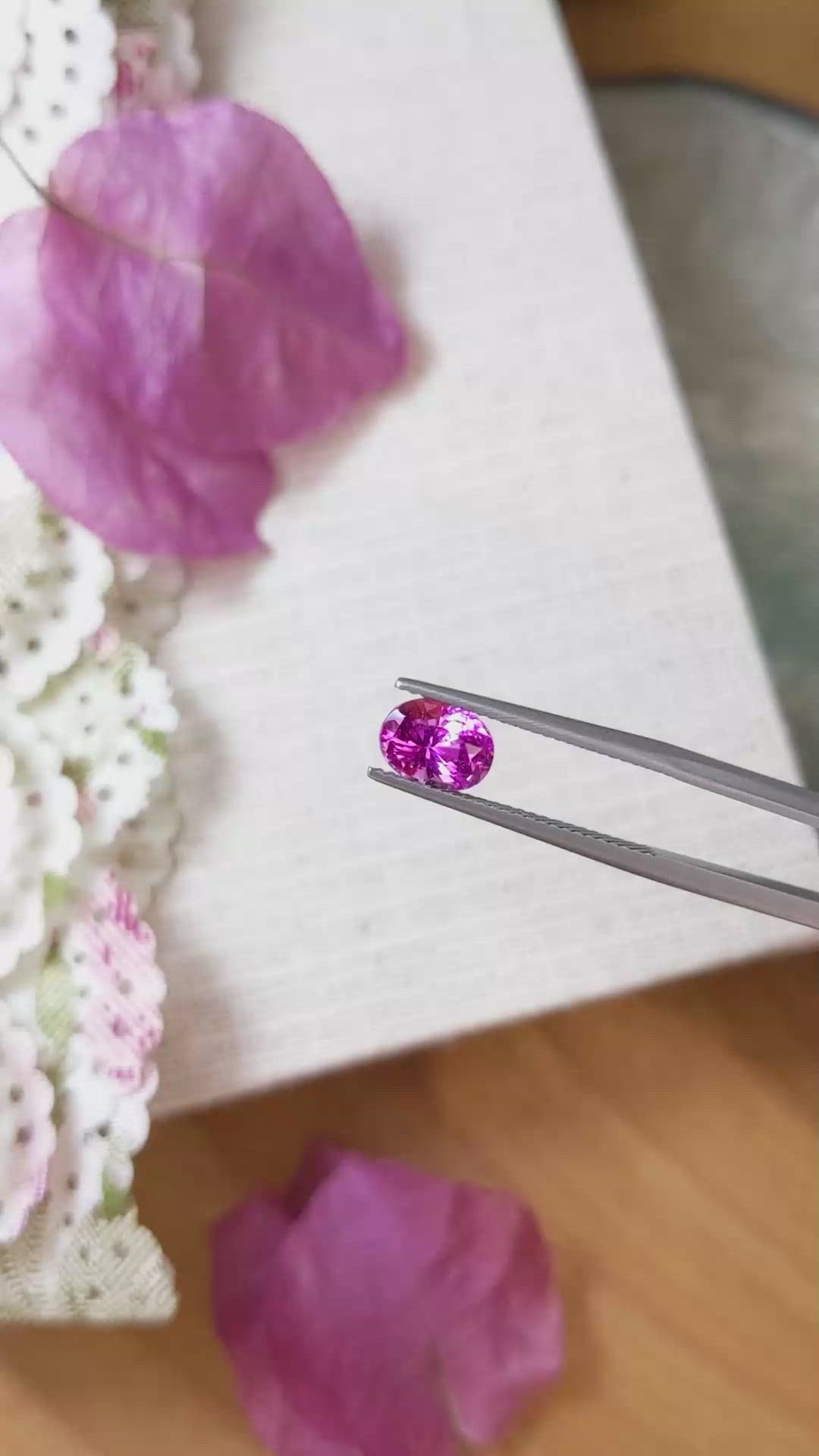 1.76 Ct. Pink Sapphire from Ceylon (Sri Lanka) Size Video