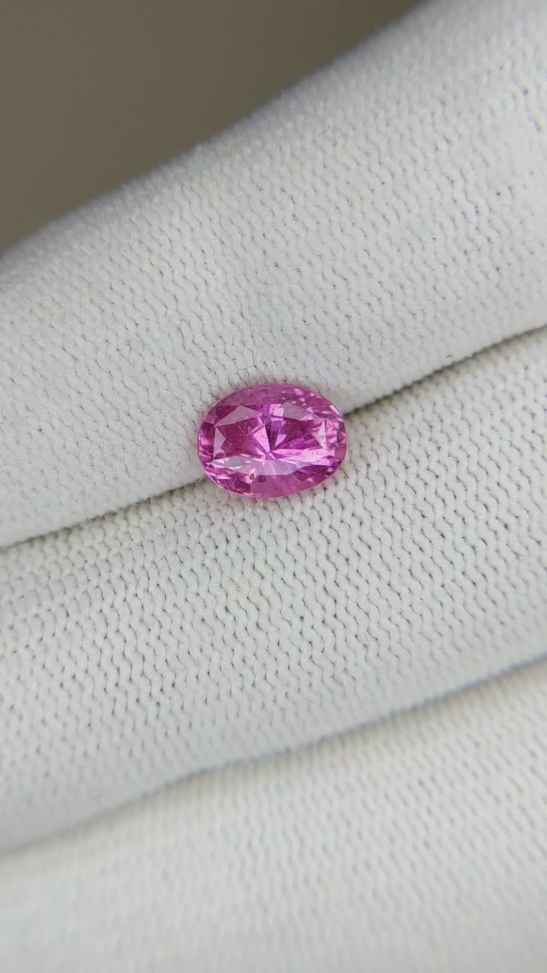 1.76 Ct. Pink Sapphire from Ceylon (Sri Lanka) Size Video