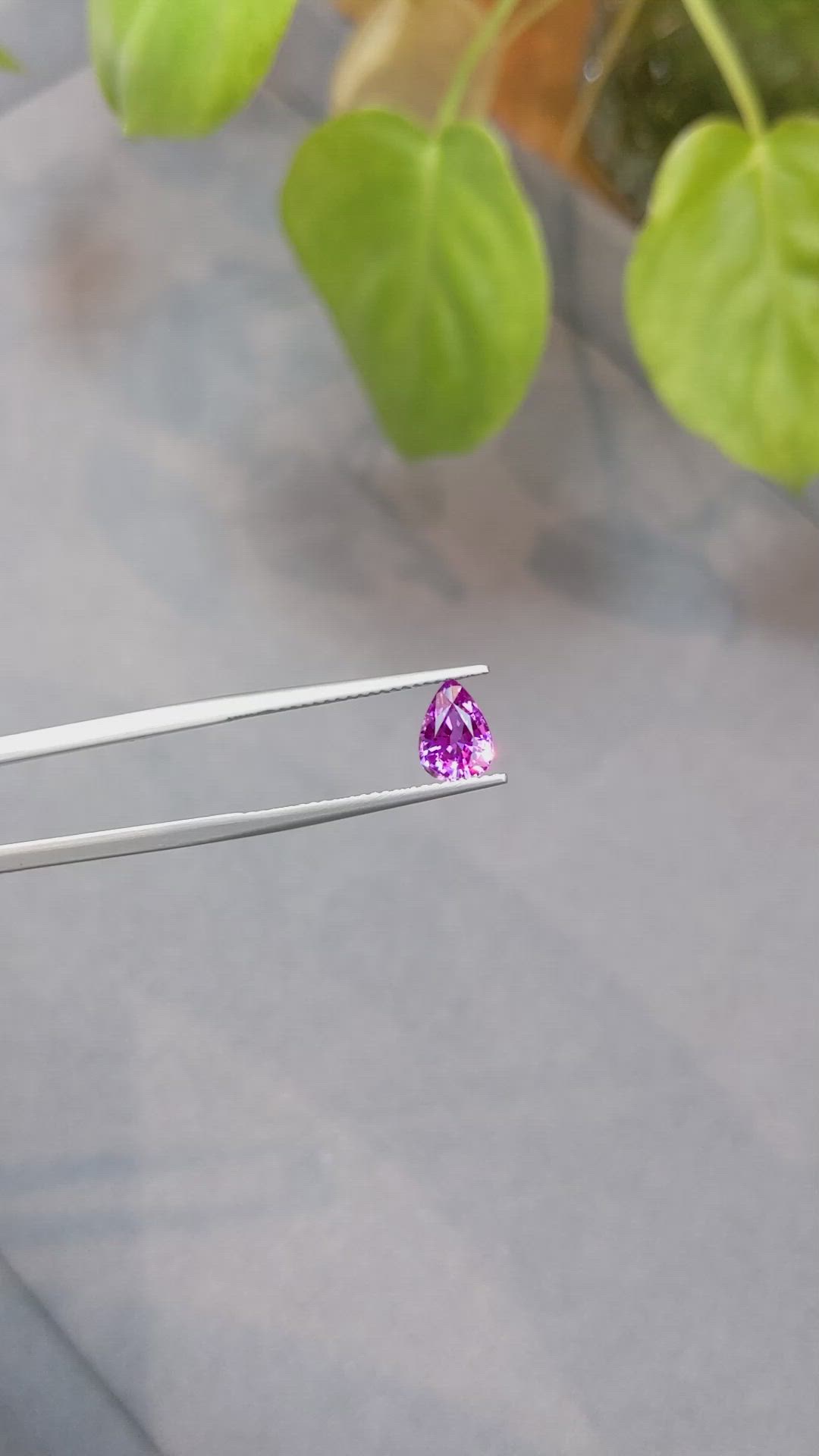 1.38 Ct. Purplish Pink Sapphire from Ceylon (Sri Lanka) Size Video