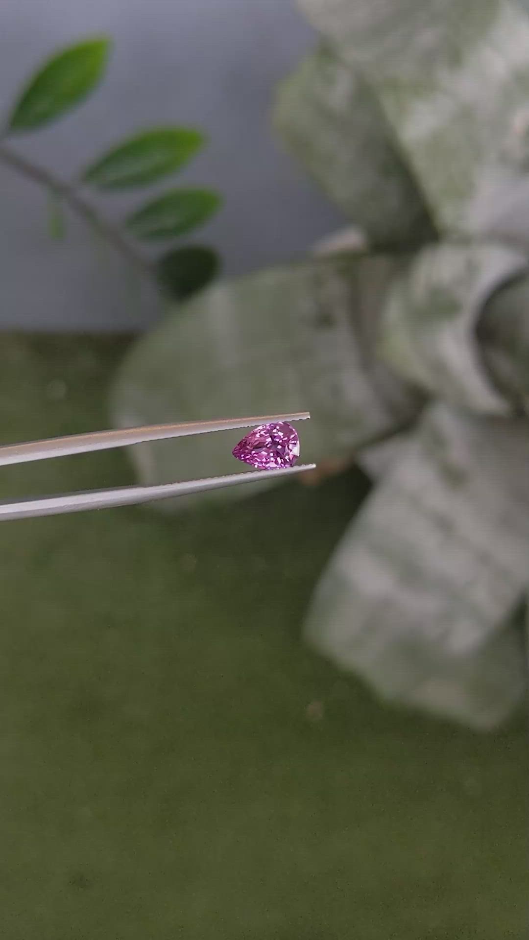 1.38 Ct. Purplish Pink Sapphire from Ceylon (Sri Lanka) Size Video