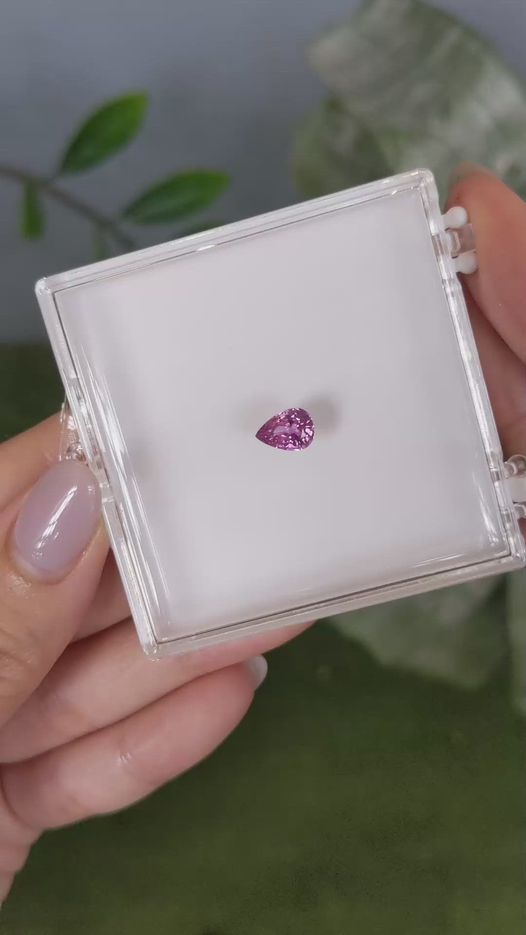 1.38 Ct. Purplish Pink Sapphire from Ceylon (Sri Lanka) Size Video