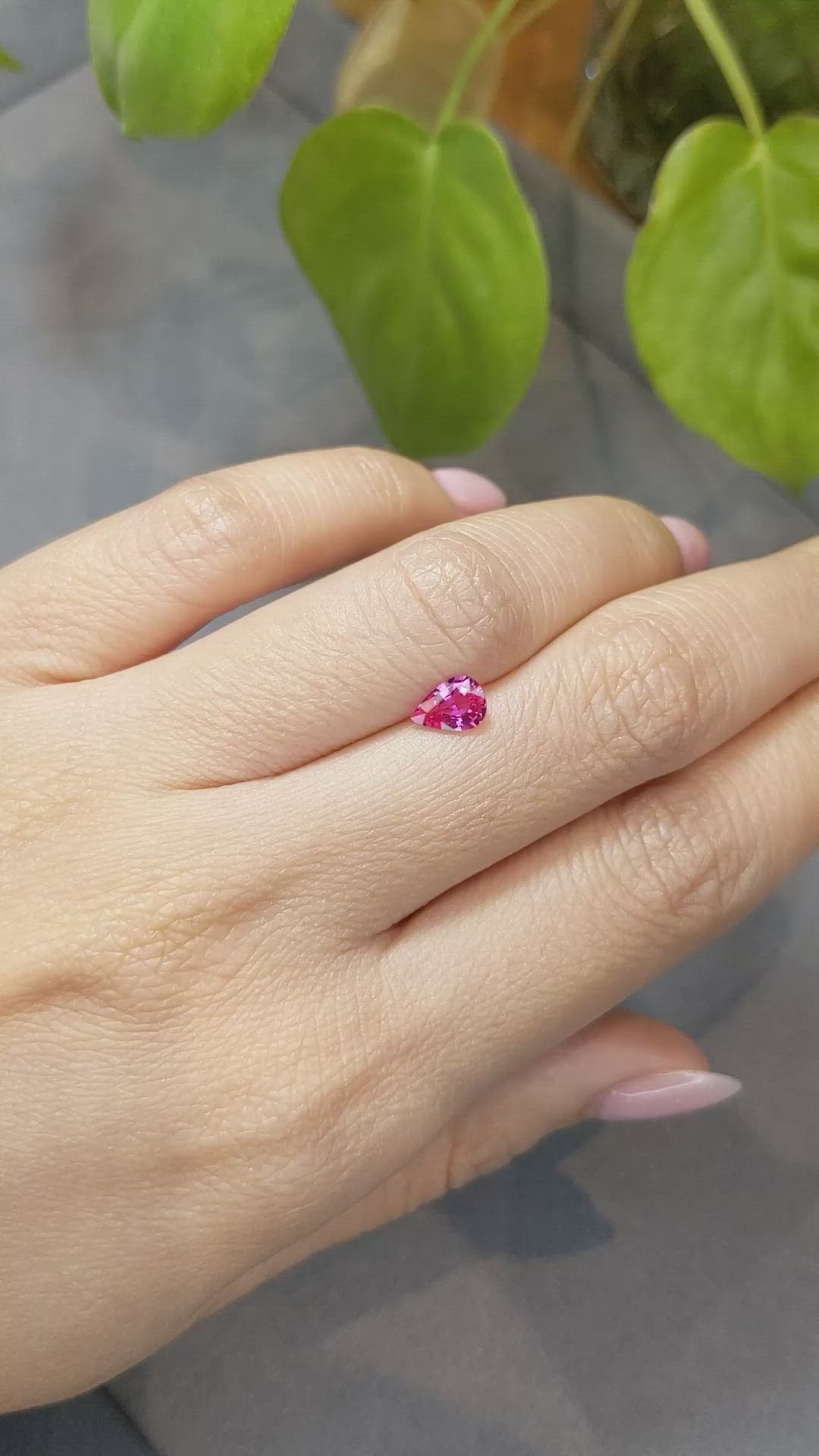 0.70 Ct. Pink Sapphire from Ceylon (Sri Lanka) Size Video