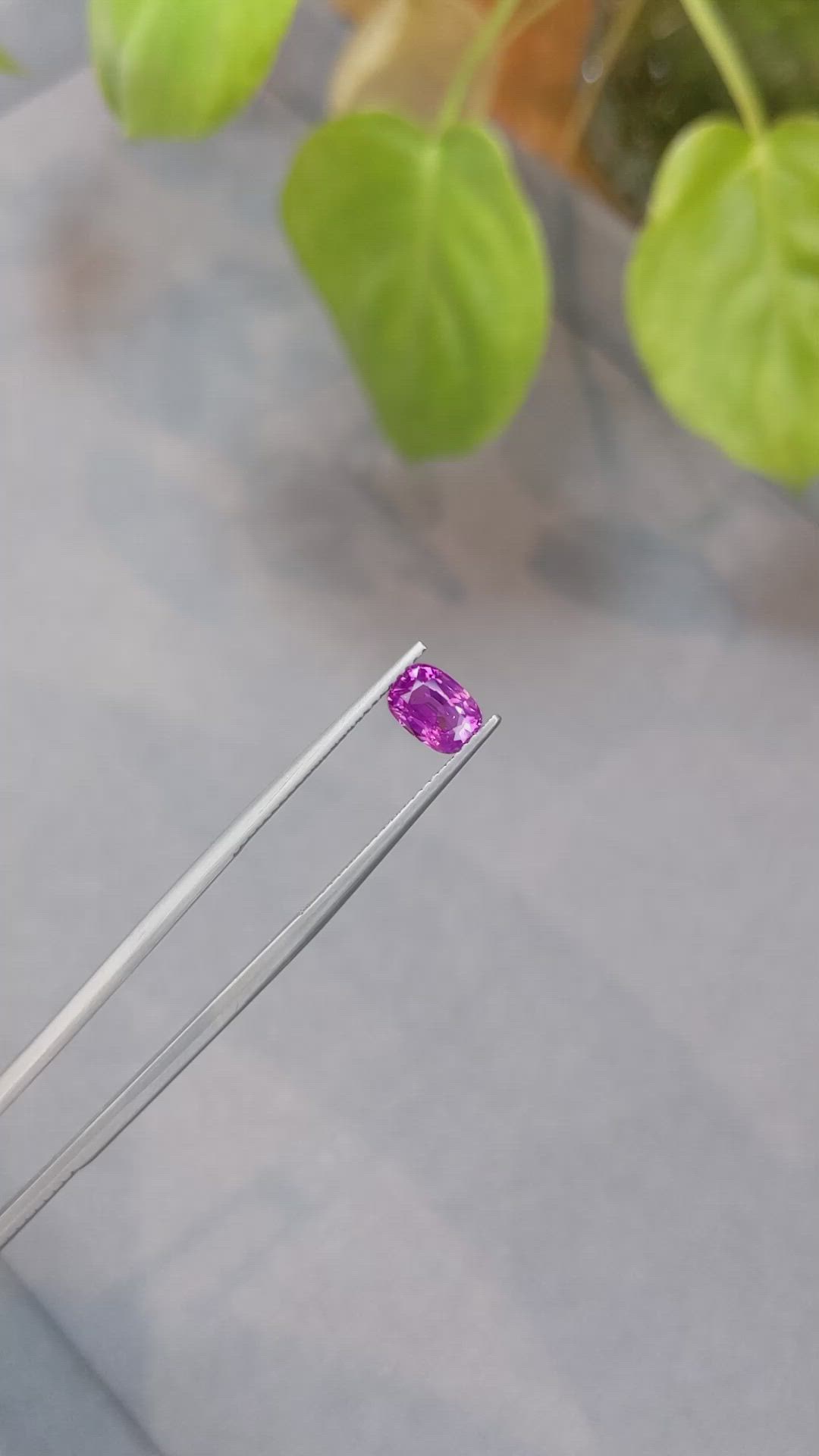 1.14 Ct. Purplish Pink Sapphire from Ceylon (Sri Lanka) Size Video
