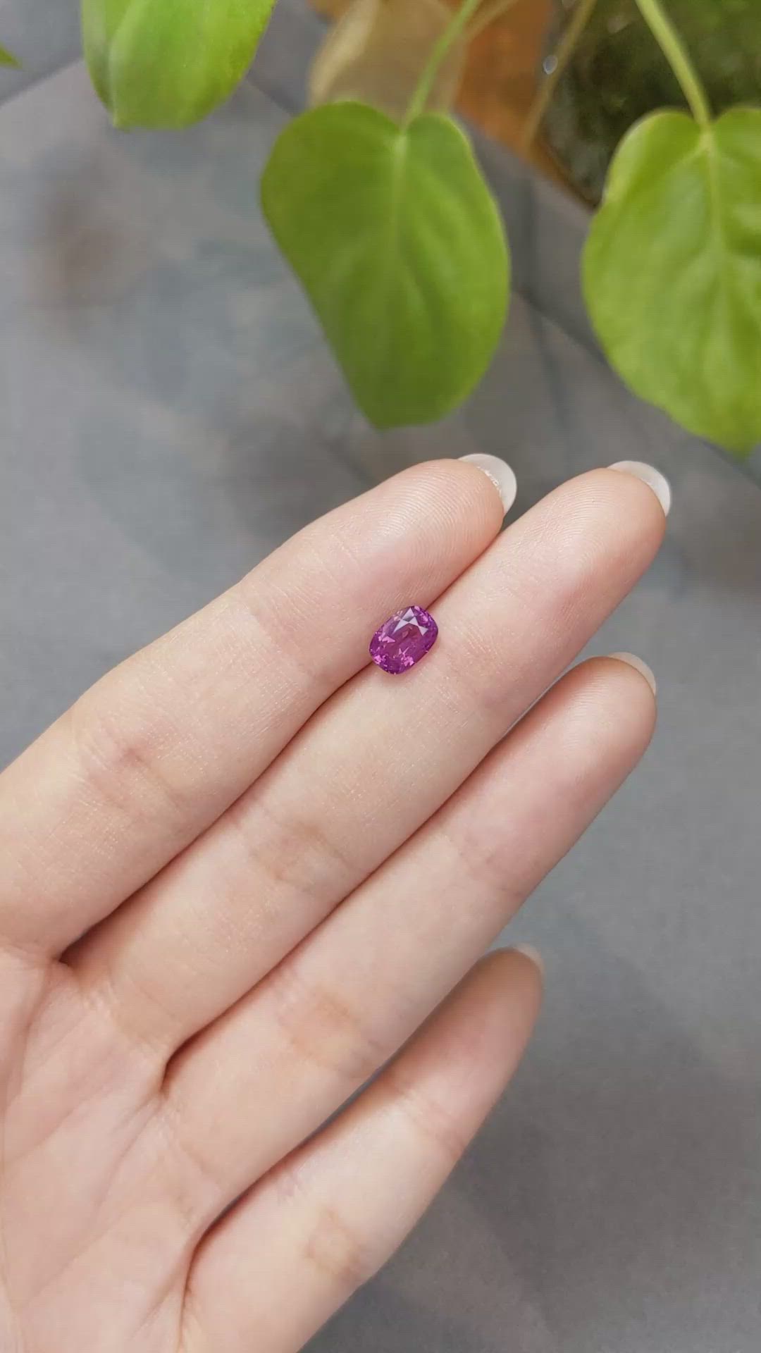 1.14 Ct. Purplish Pink Sapphire from Ceylon (Sri Lanka) Size Video