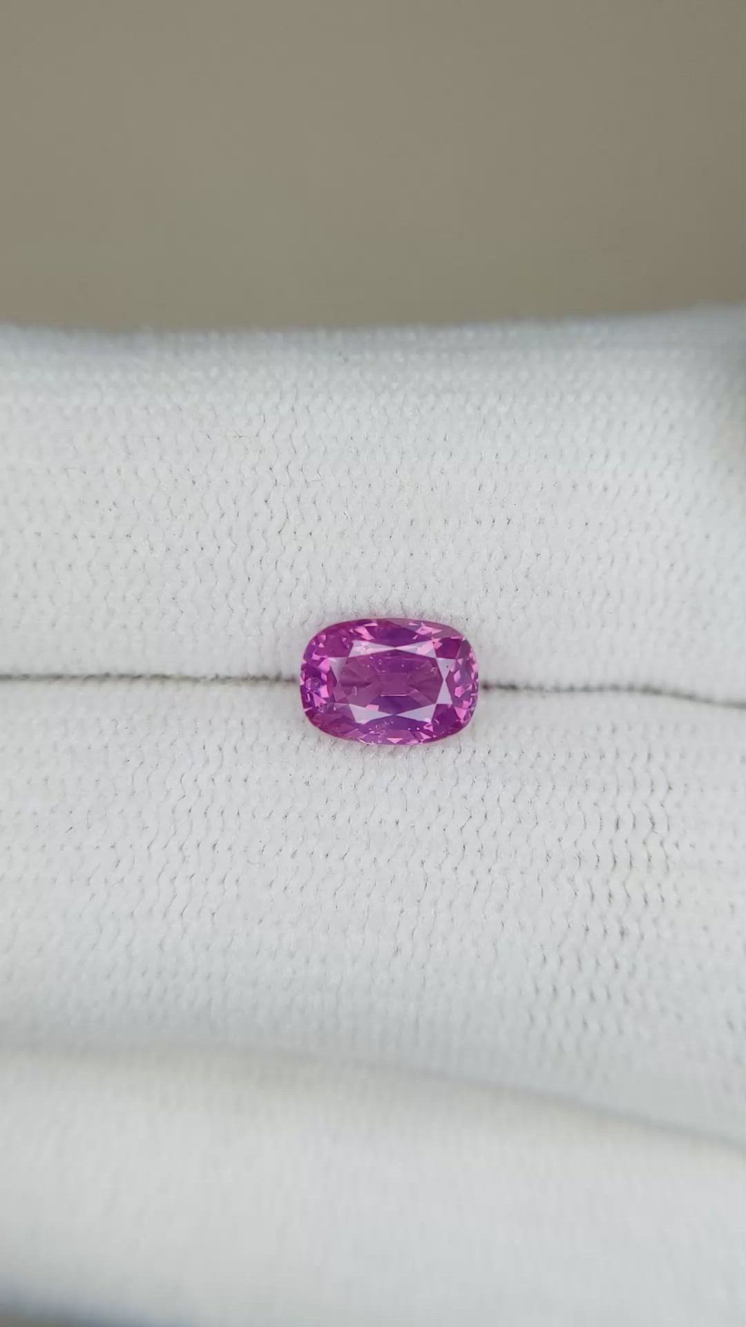 1.14 Ct. Purplish Pink Sapphire from Ceylon (Sri Lanka) Size Video