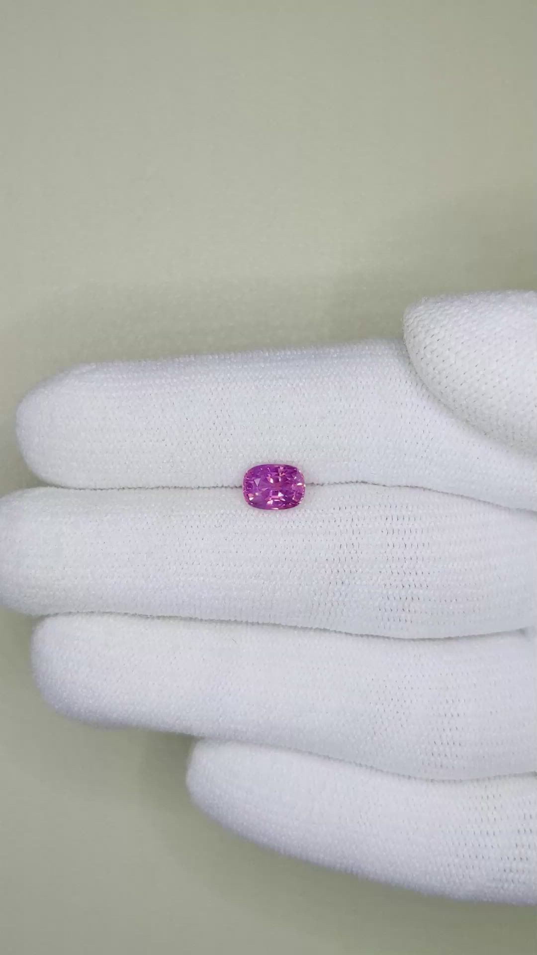 1.25 Ct. Purplish Pink Sapphire from Ceylon (Sri Lanka) Size Video