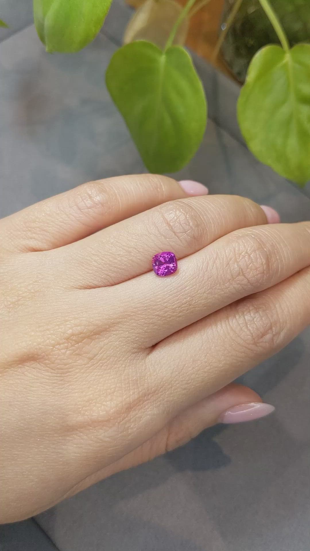 1.30 Ct. Purplish Pink Sapphire from Ceylon (Sri Lanka) Size Video
