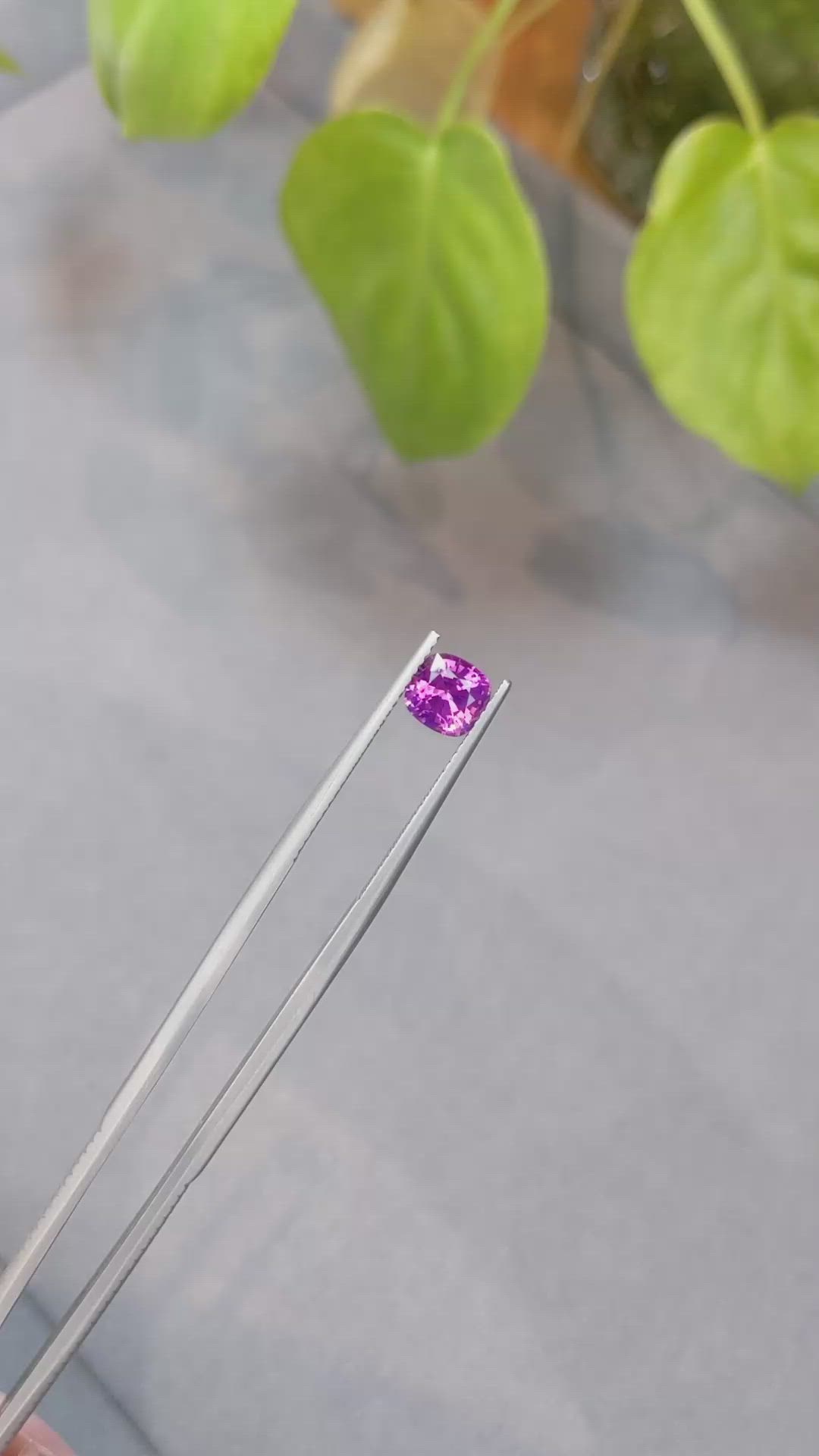 1.30 Ct. Purplish Pink Sapphire from Ceylon (Sri Lanka) Size Video