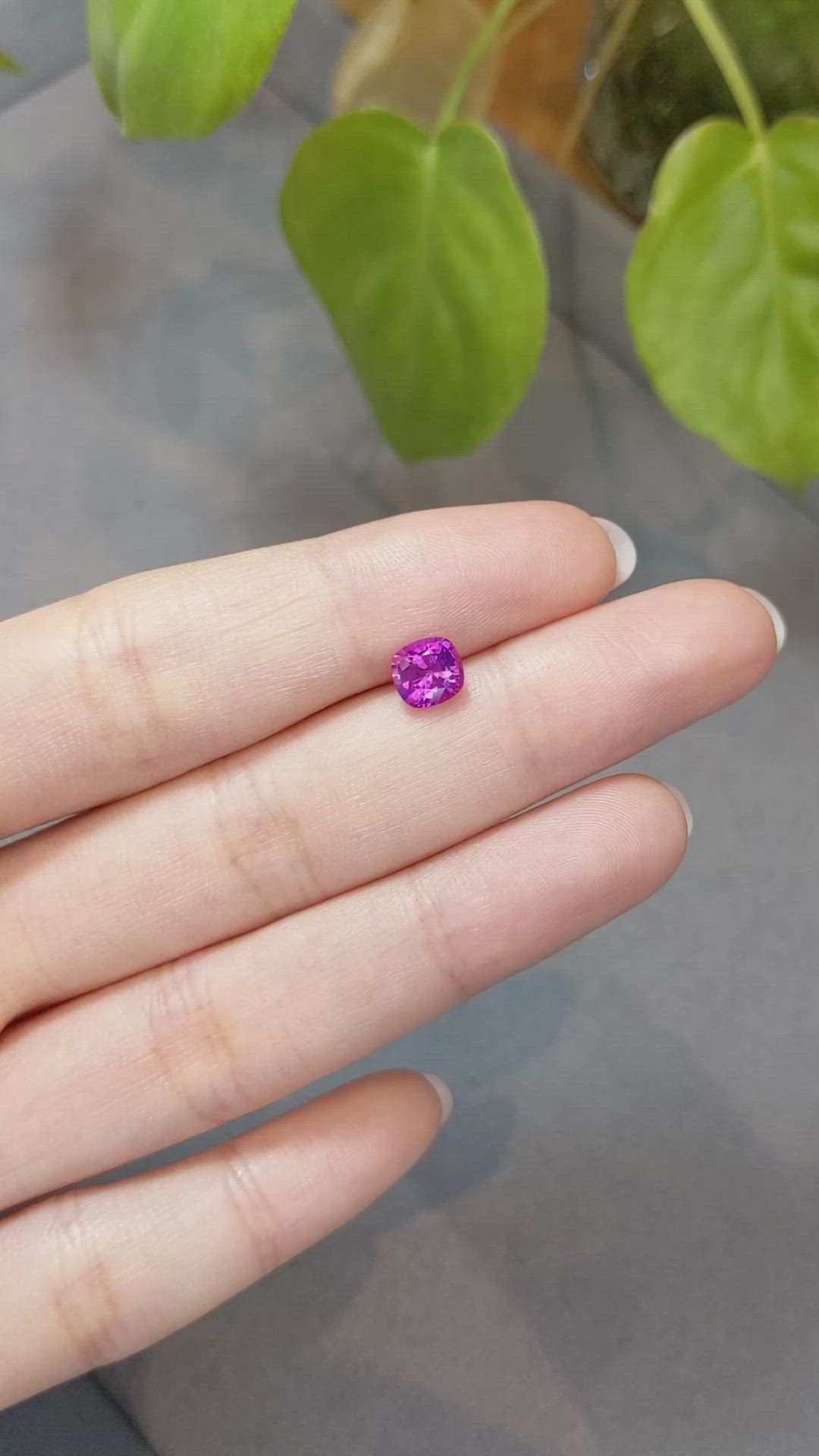 1.30 Ct. Purplish Pink Sapphire from Ceylon (Sri Lanka) Size Video