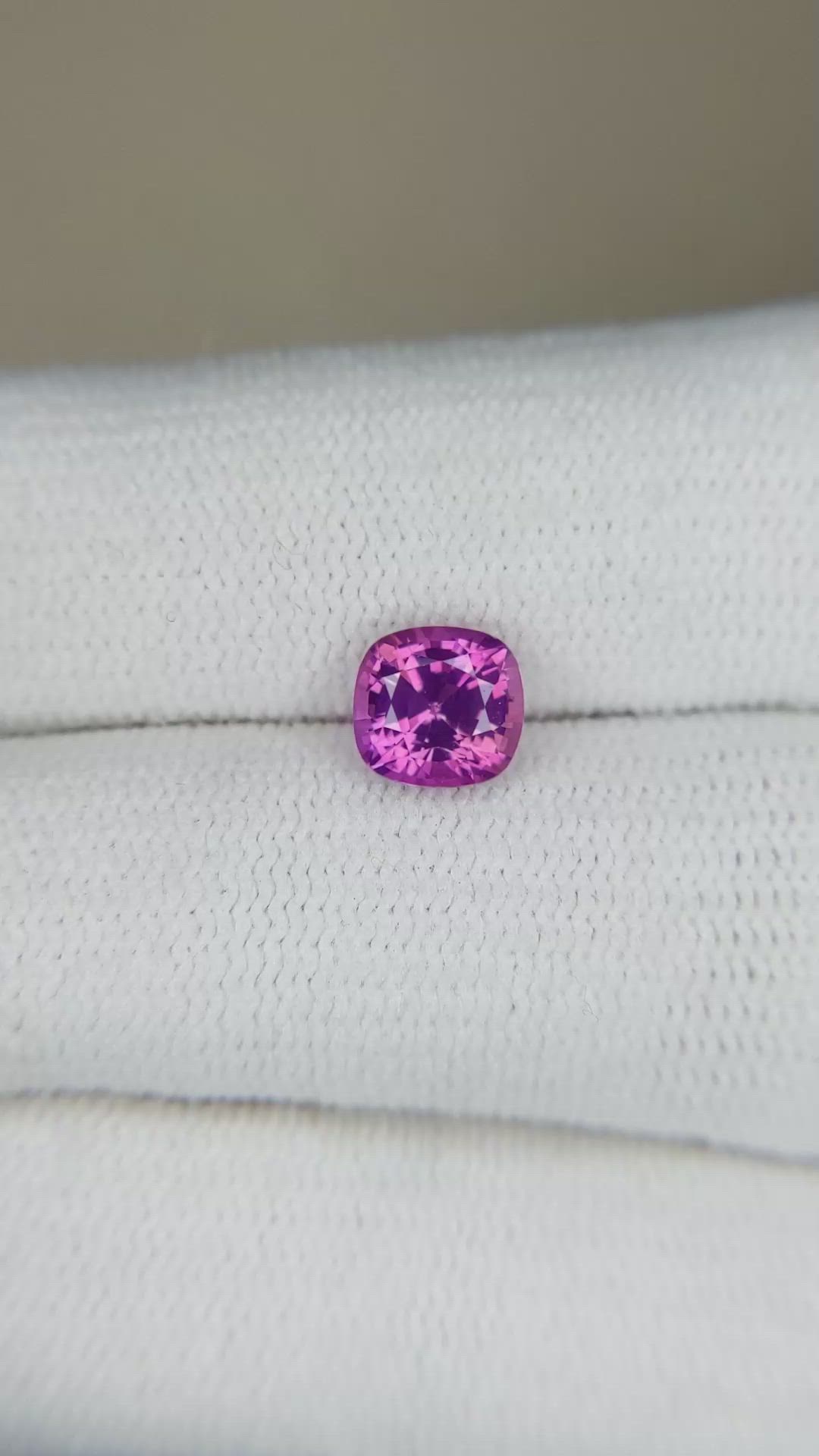 1.30 Ct. Purplish Pink Sapphire from Ceylon (Sri Lanka) Size Video