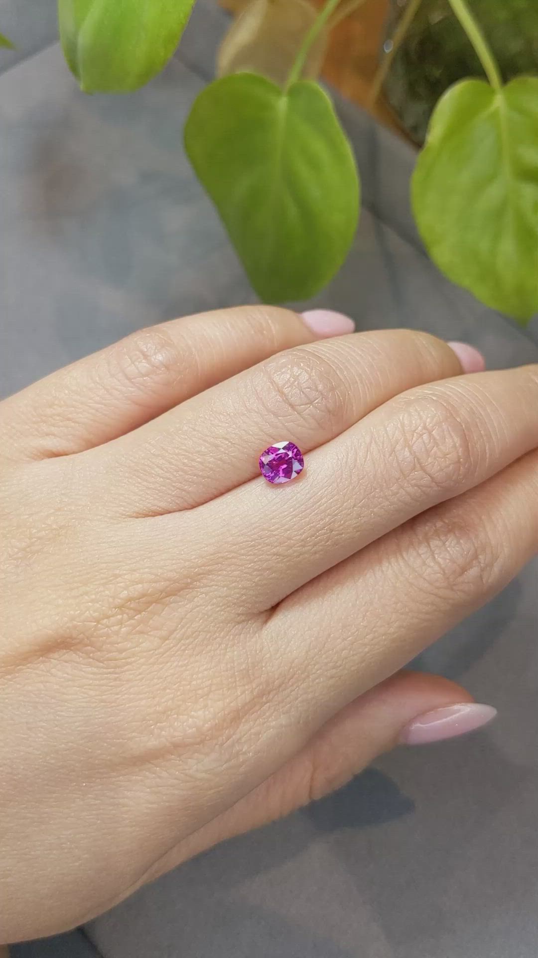 1.24 Ct. Pink Sapphire from Ceylon (Sri Lanka) Size Video