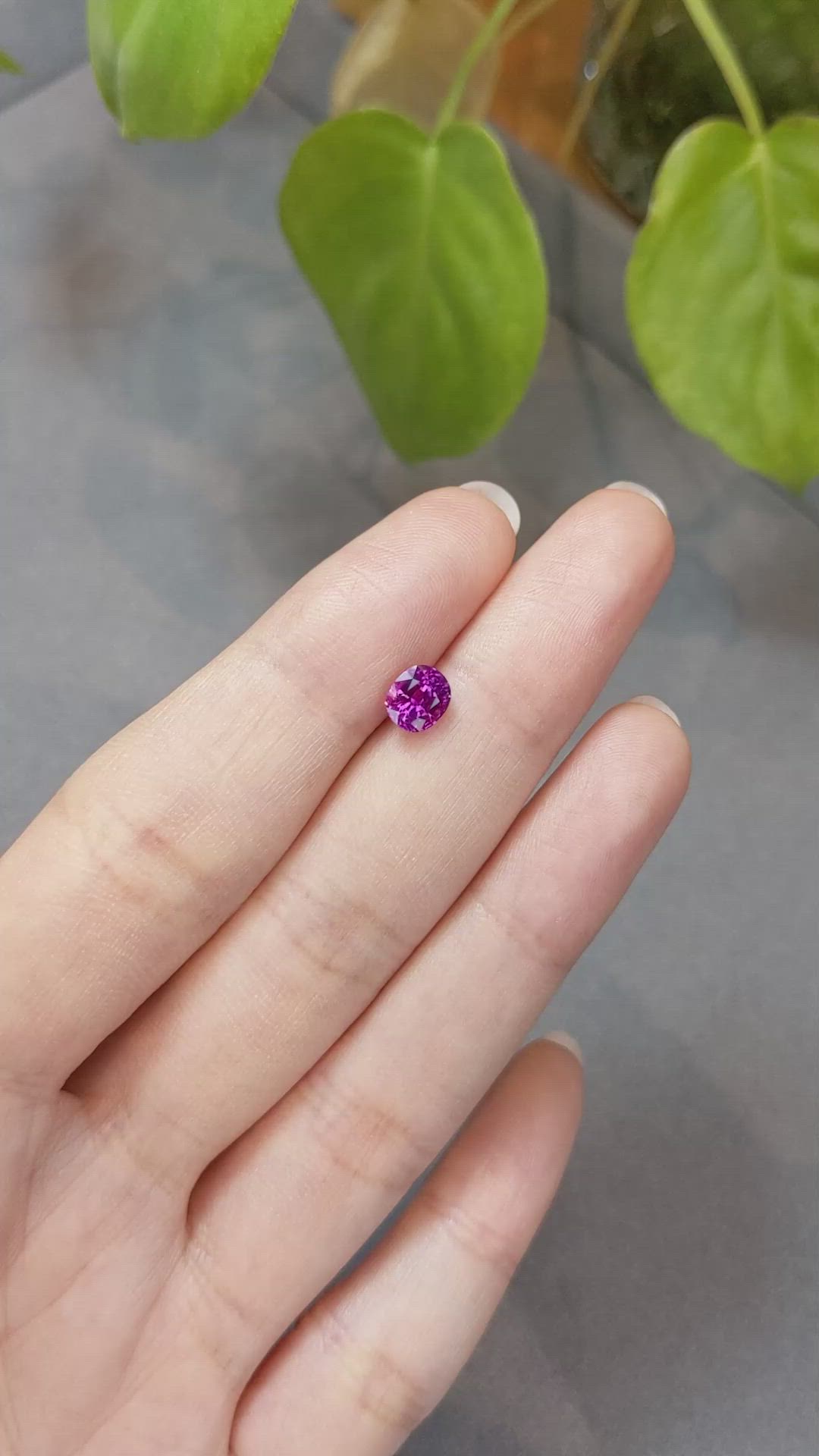 1.20 Ct. Purplish Pink Sapphire from Ceylon (Sri Lanka) Size Video
