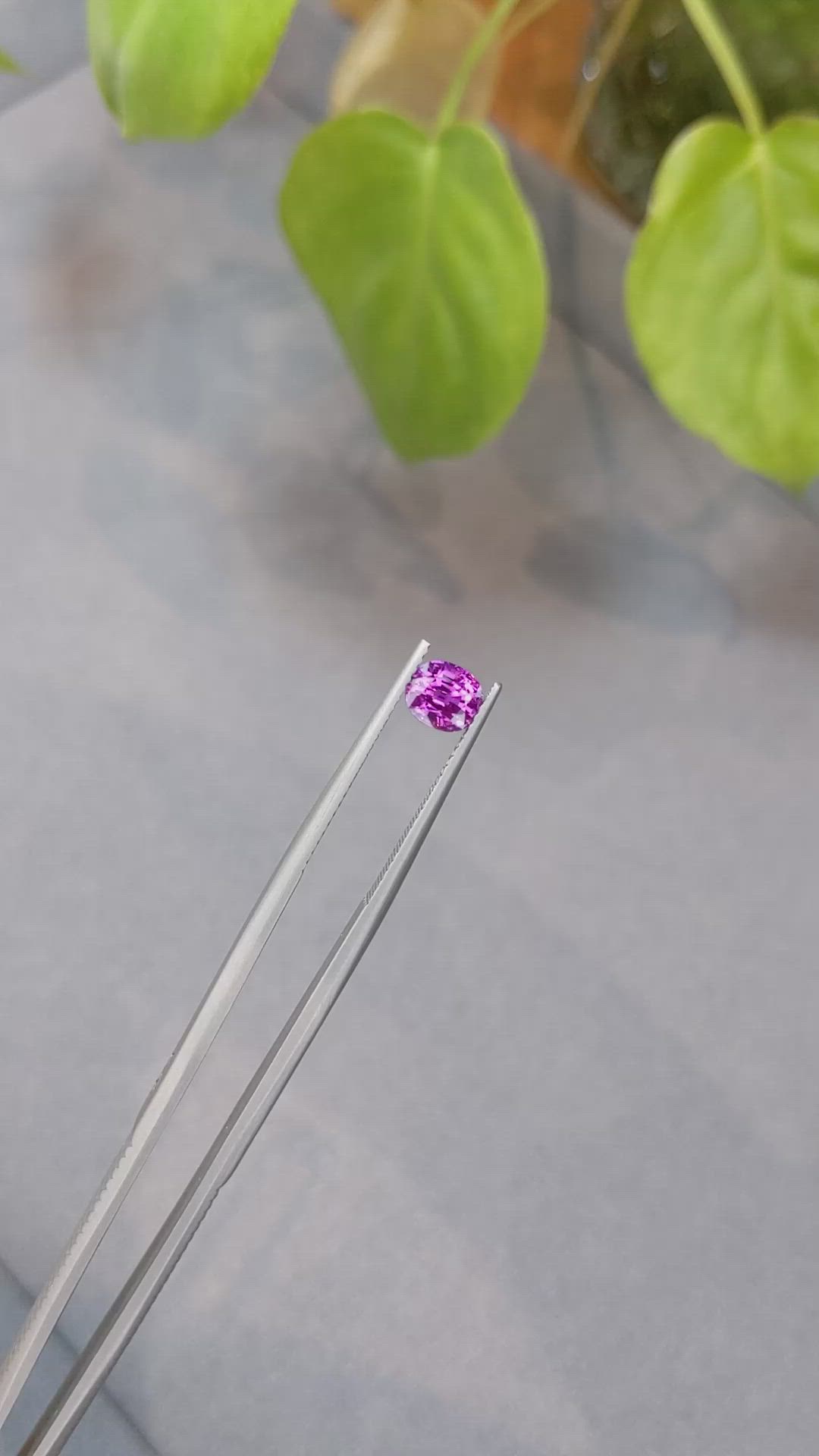 1.20 Ct. Purplish Pink Sapphire from Ceylon (Sri Lanka) Size Video