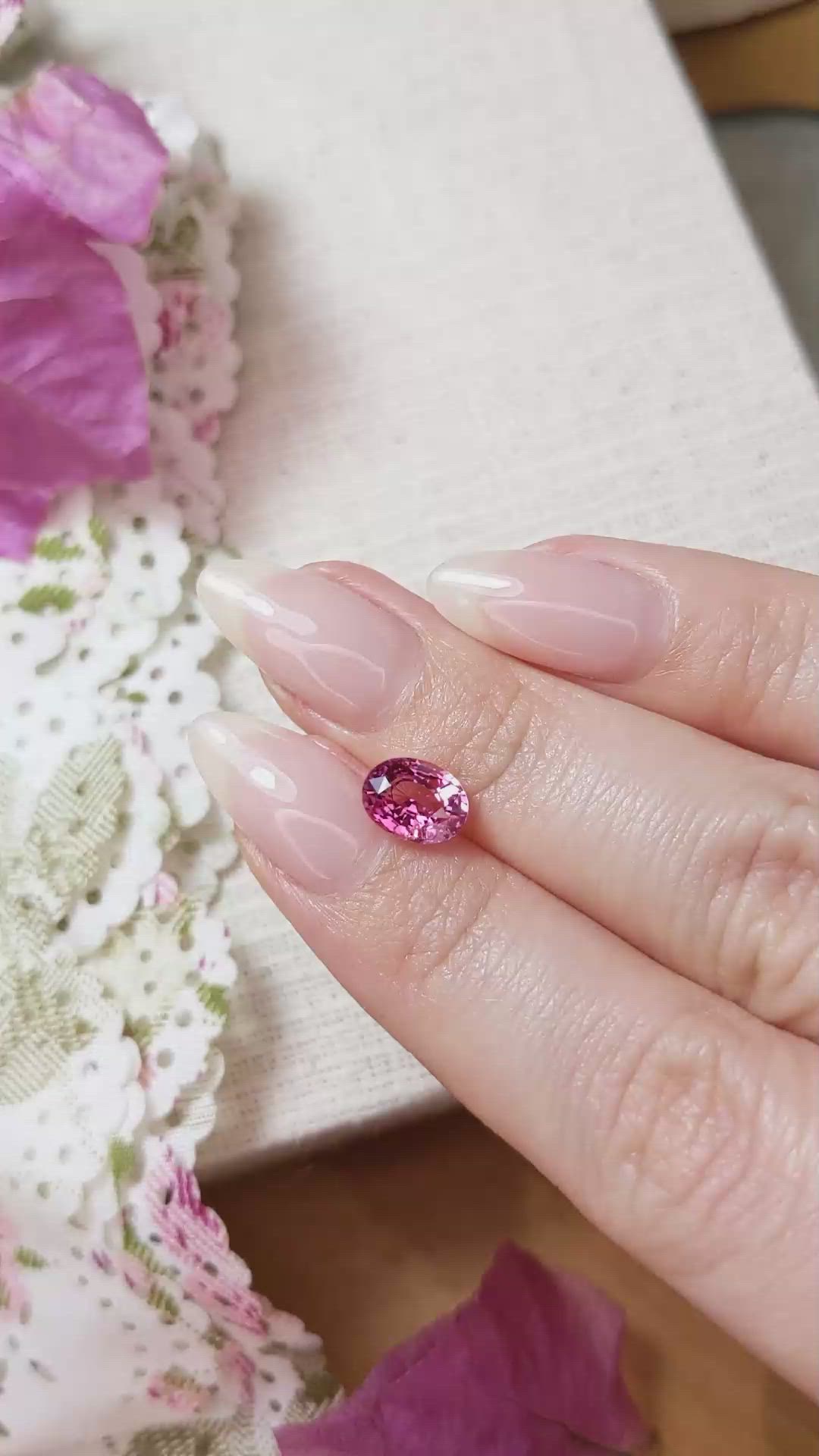 1.95 Ct. Pink Sapphire from Ceylon (Sri Lanka) Size Video