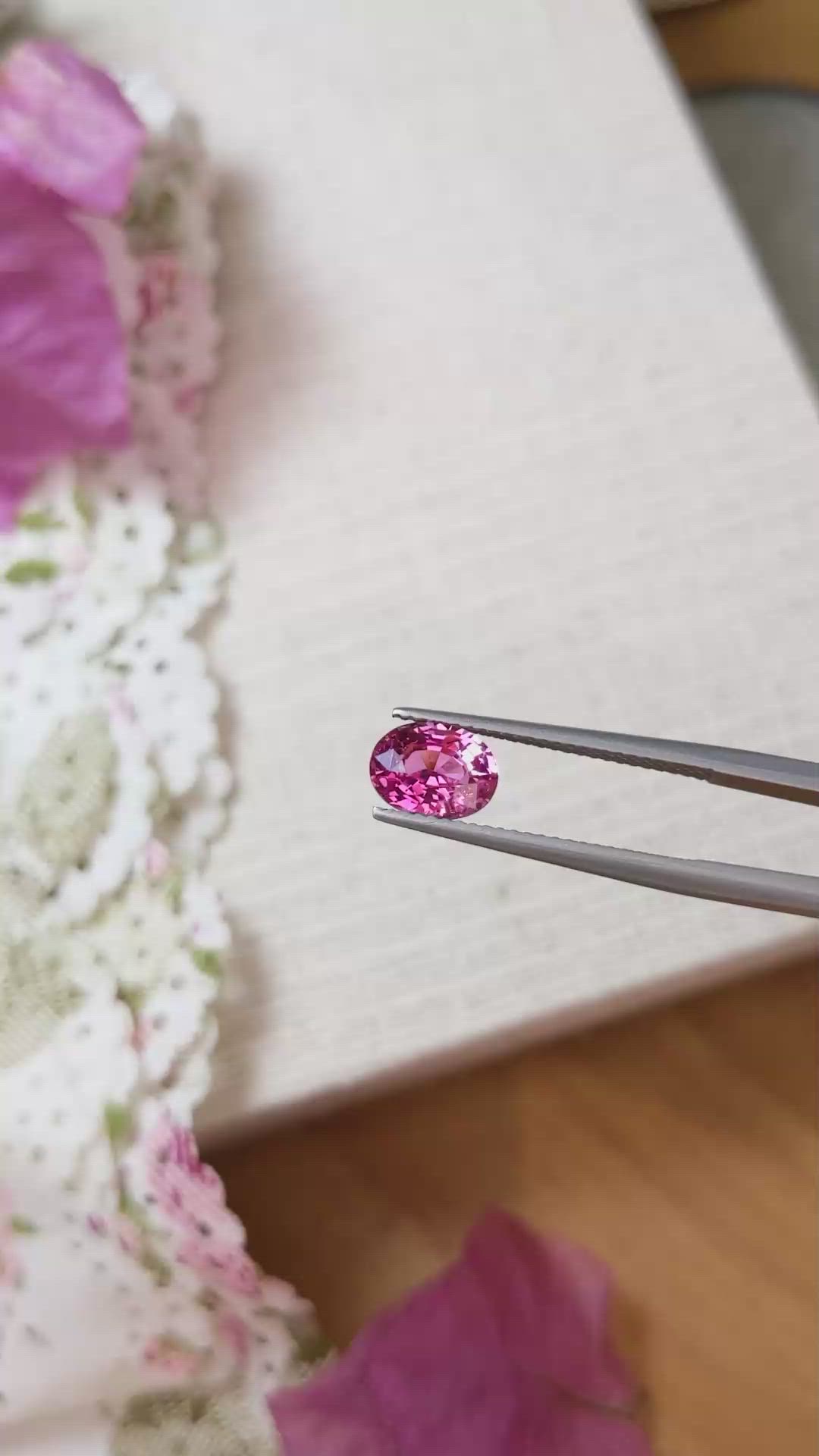 1.95 Ct. Pink Sapphire from Ceylon (Sri Lanka) Size Video