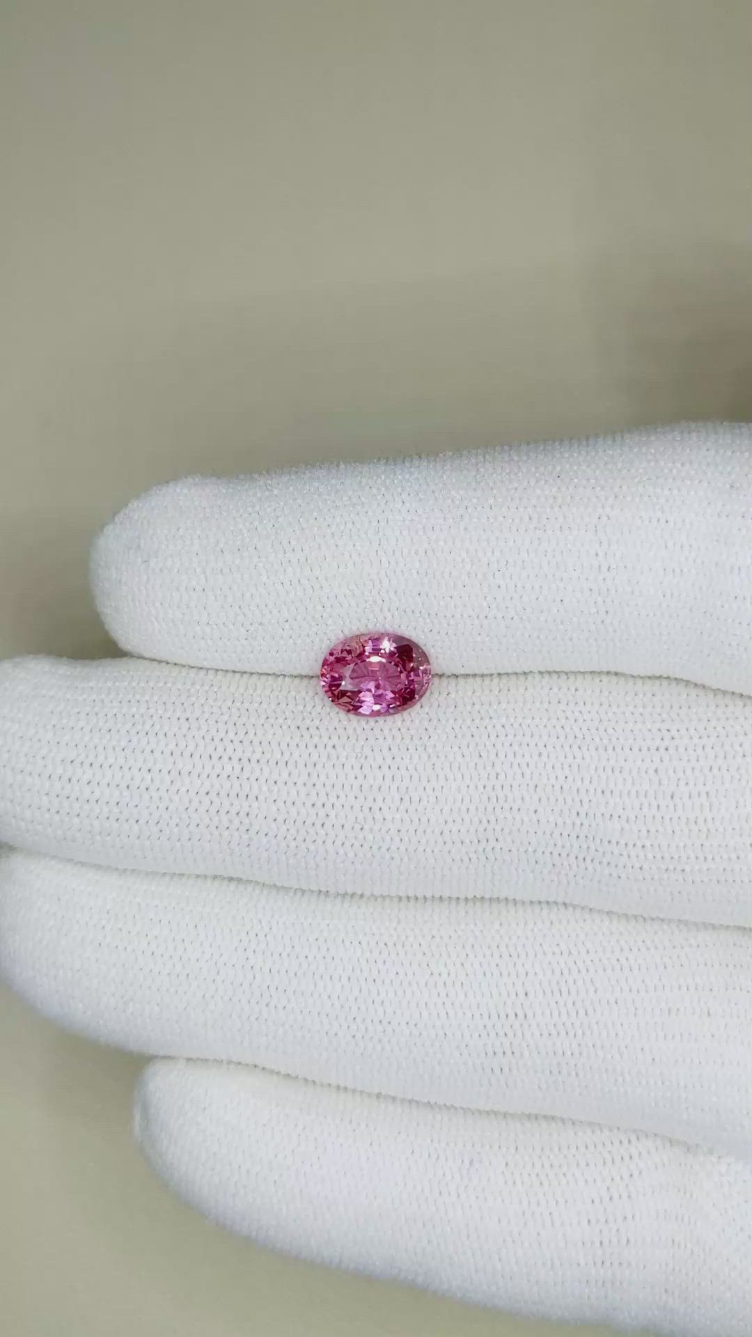 1.95 Ct. Pink Sapphire from Ceylon (Sri Lanka) Size Video