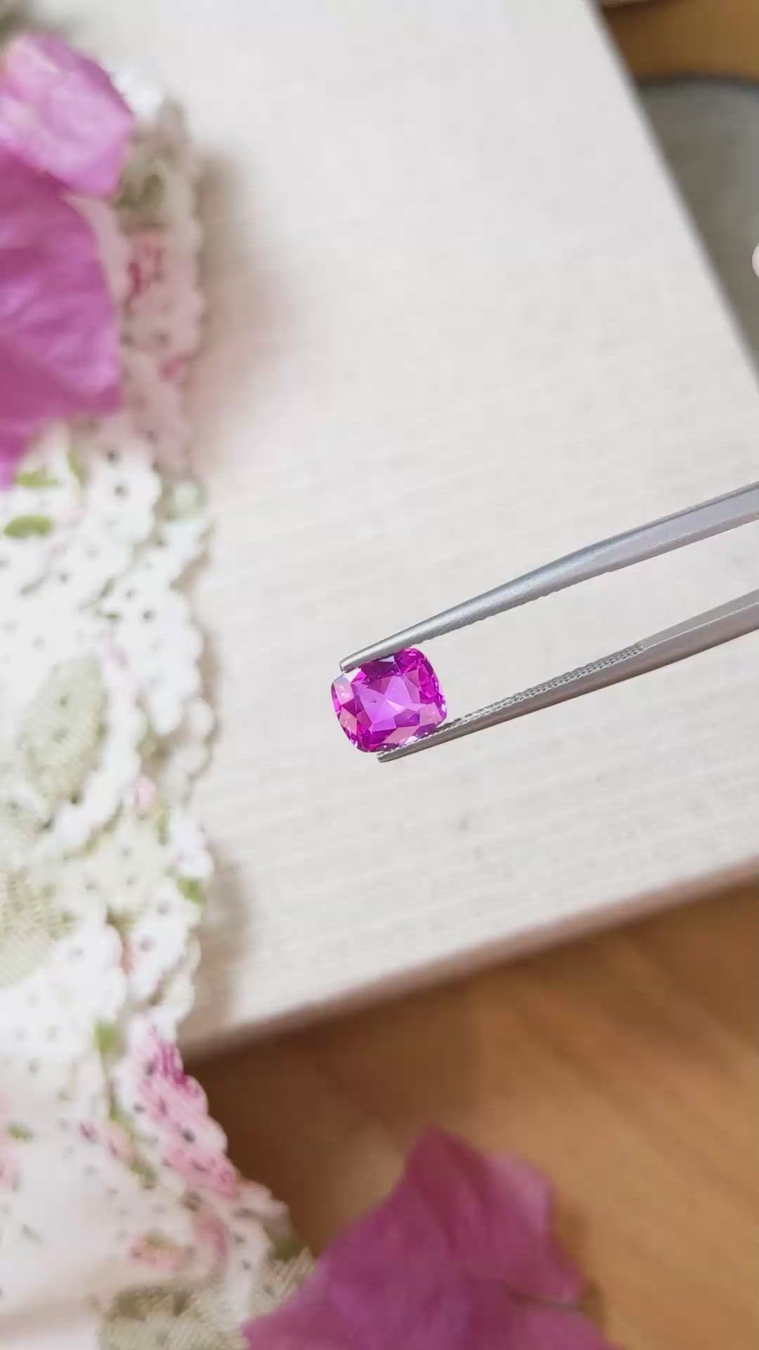 1.83 Ct. Pink Sapphire from Ceylon (Sri Lanka) Size Video