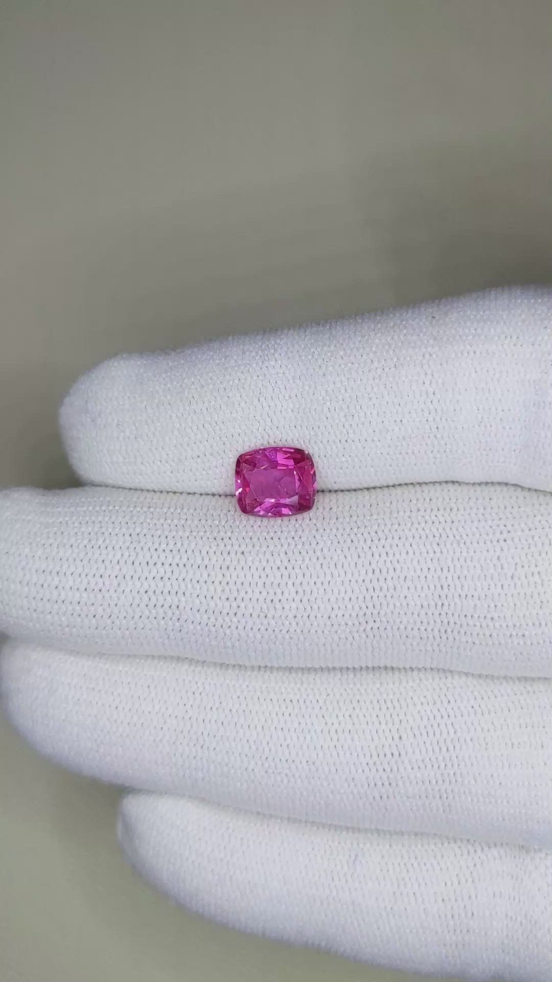 1.83 Ct. Pink Sapphire from Ceylon (Sri Lanka) Size Video