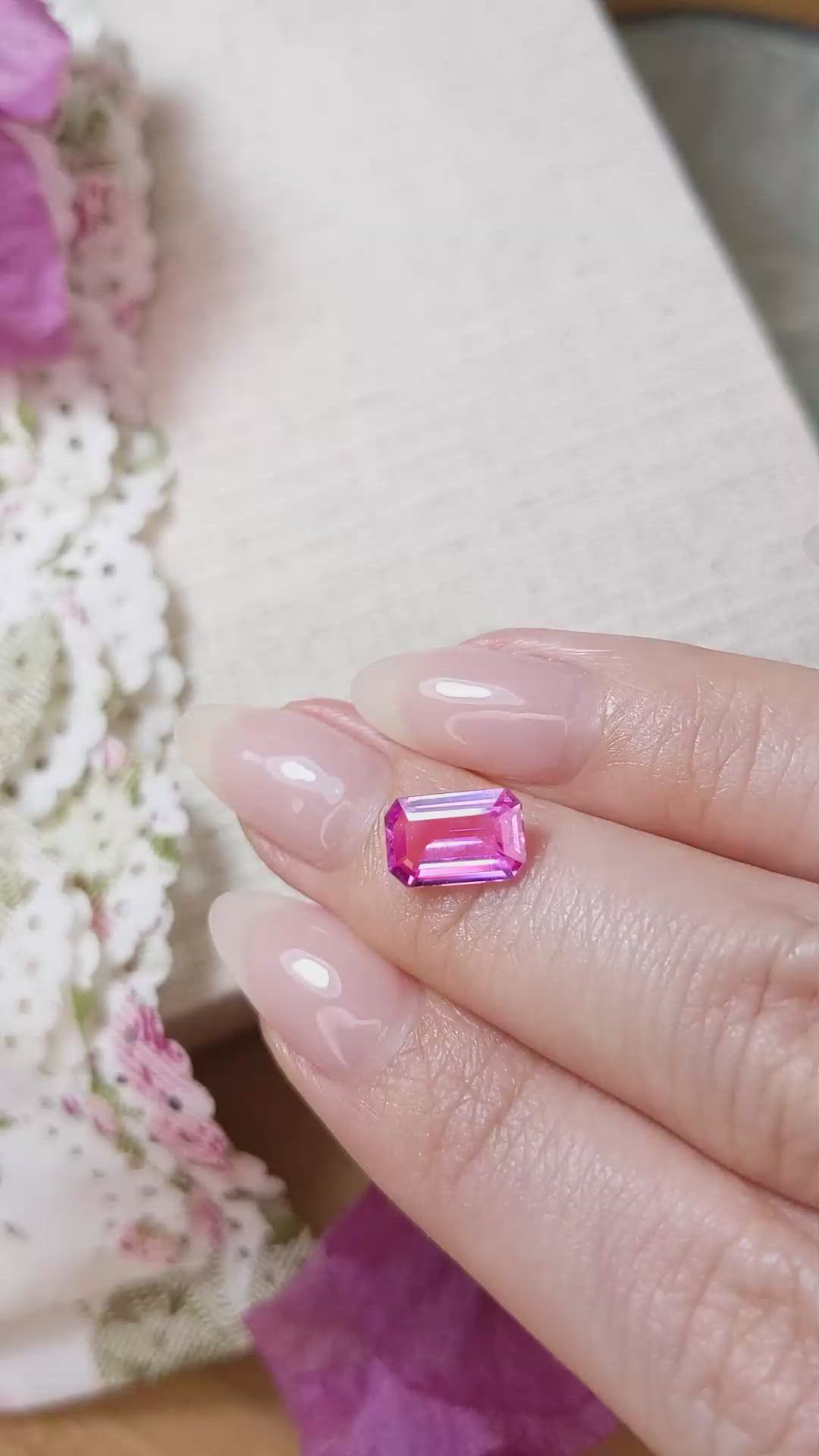1.90 Ct. Pink Sapphire from Ceylon (Sri Lanka) Size Video