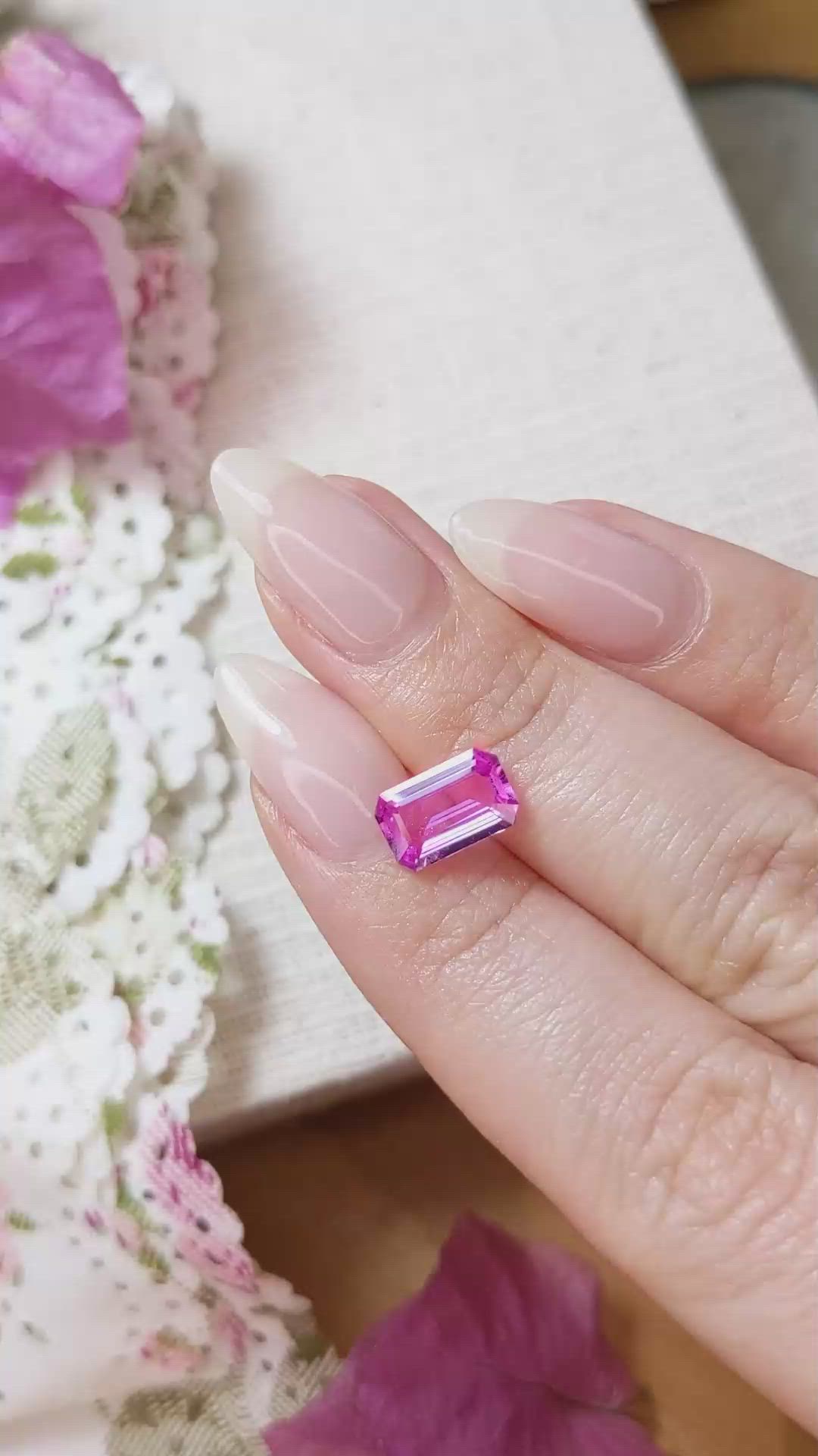 1.90 Ct. Pink Sapphire from Ceylon (Sri Lanka) Size Video