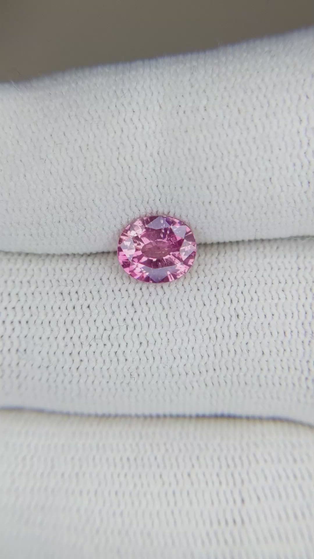 1.26 Ct. Pink Sapphire from Ceylon (Sri Lanka) Size Video