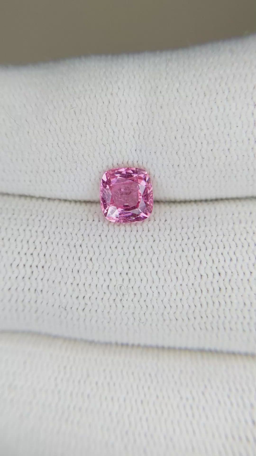 1.28 Ct. Pink Sapphire from Ceylon (Sri Lanka) Size Video
