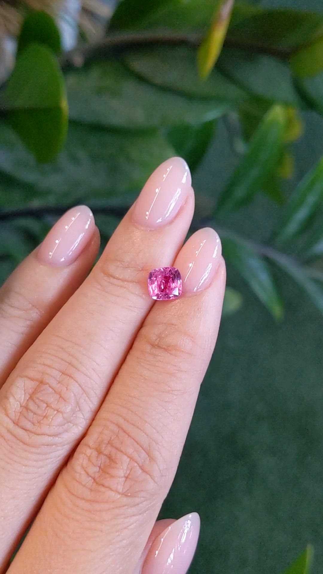 1.28 Ct. Pink Sapphire from Ceylon (Sri Lanka) Size Video