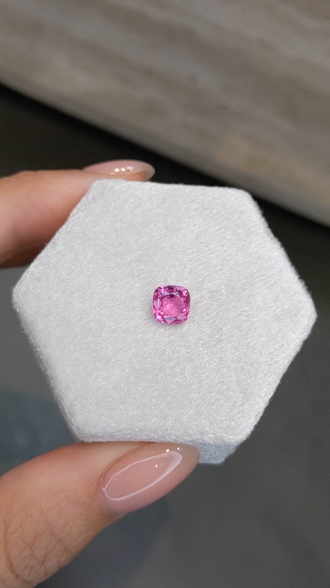 1.28 Ct. Pink Sapphire from Ceylon (Sri Lanka) Size Video
