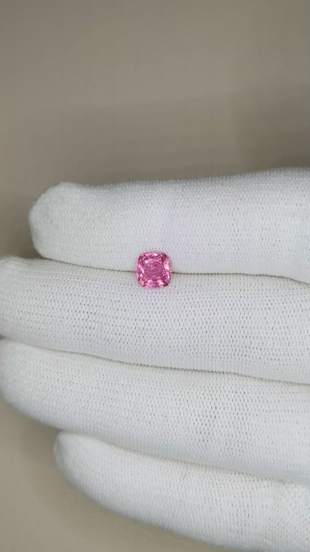 1.28 Ct. Pink Sapphire from Ceylon (Sri Lanka) Size Video