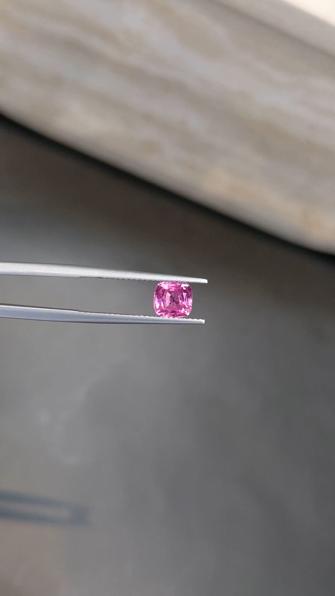 1.28 Ct. Pink Sapphire from Ceylon (Sri Lanka) Size Video