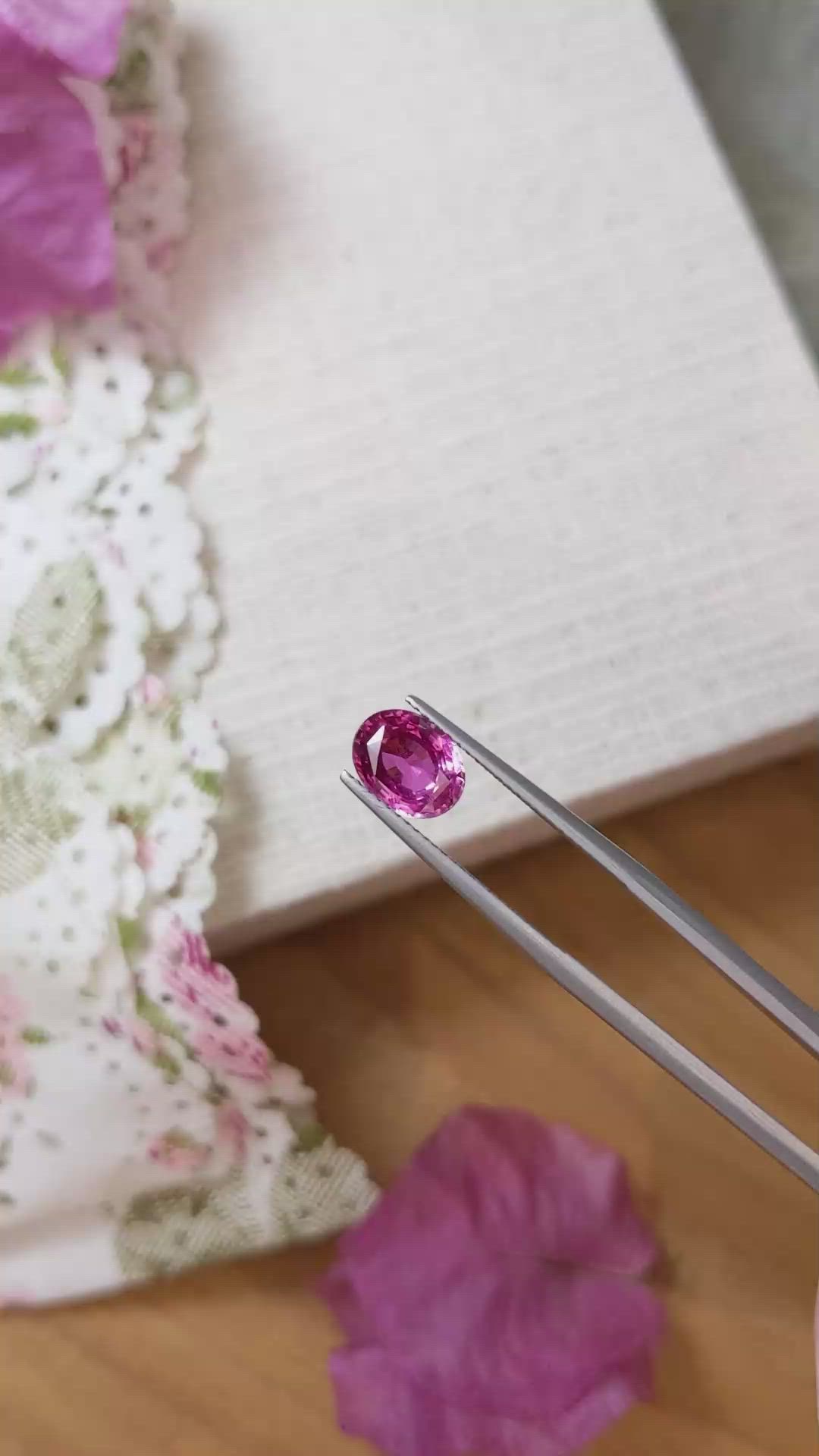2.53 Ct. Pink Sapphire from Ceylon (Sri Lanka) Size Video