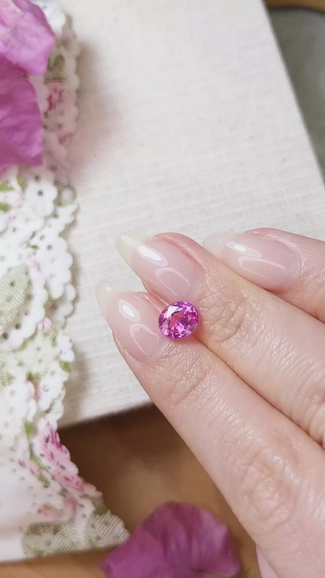 1.84 Ct. Pink Sapphire from Ceylon (Sri Lanka) Size Video