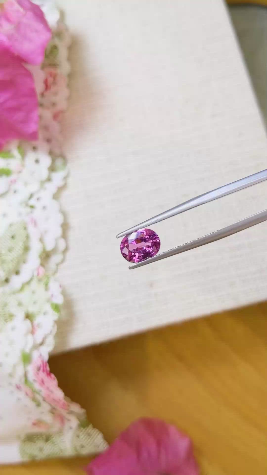 2.05 Ct. Pink Sapphire from Ceylon (Sri Lanka) Size Video