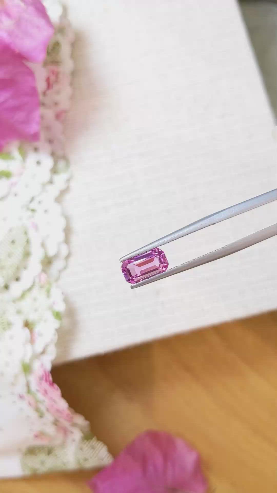 2.28 Ct. Pink Sapphire from Ceylon (Sri Lanka) Size Video