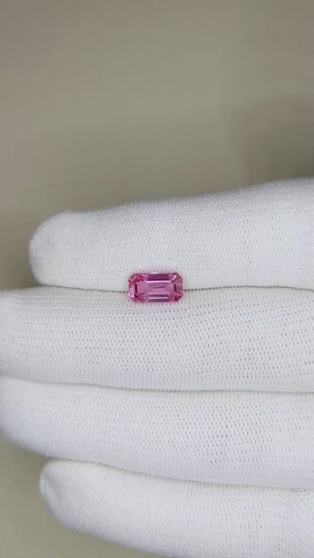 2.28 Ct. Pink Sapphire from Ceylon (Sri Lanka) Size Video