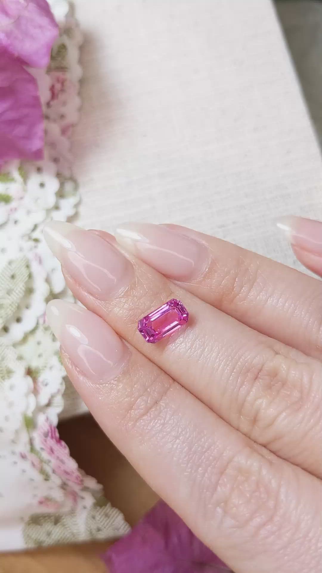 2.28 Ct. Pink Sapphire from Ceylon (Sri Lanka) Size Video