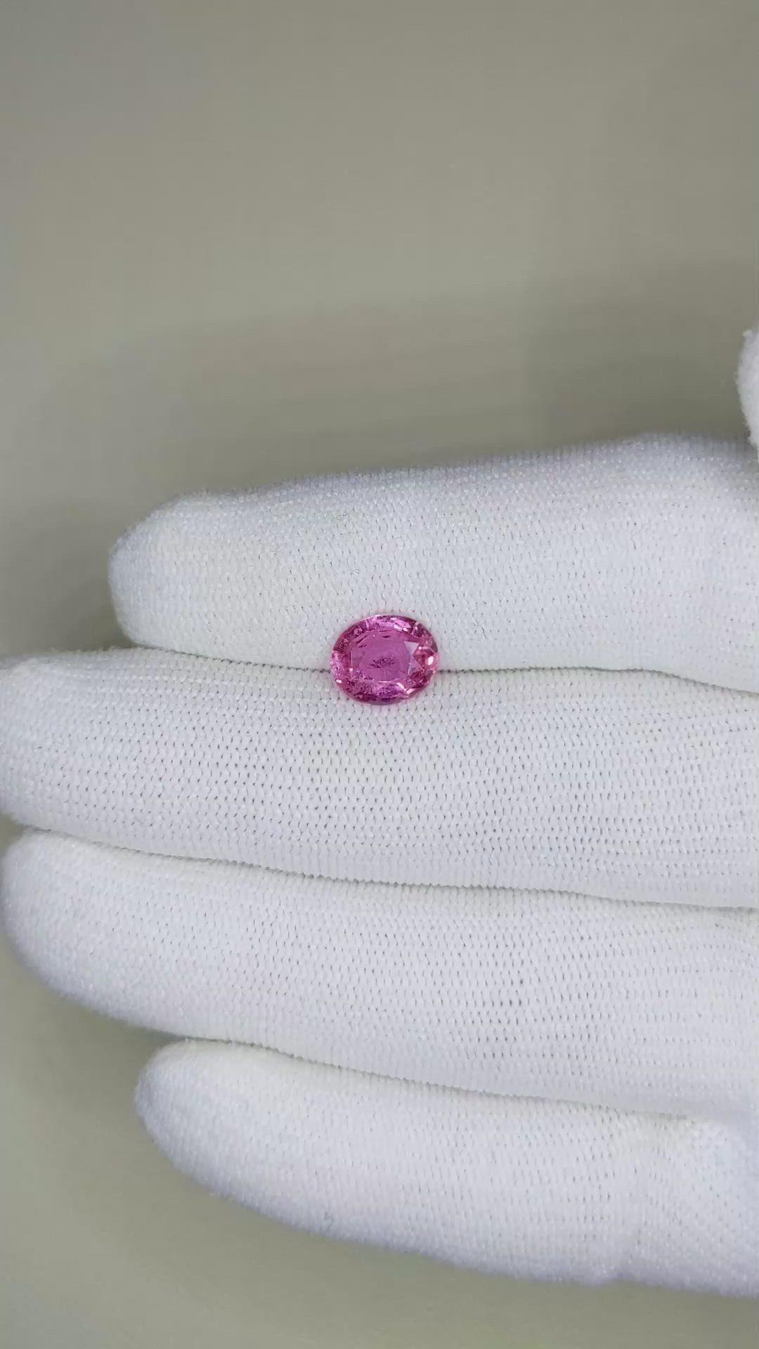 2.10 Ct. Pink Sapphire from Ceylon (Sri Lanka) Size Video