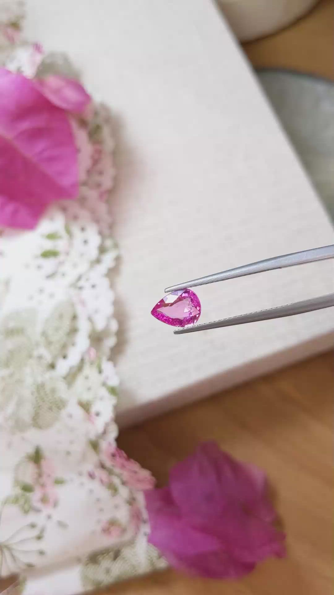2.01 Ct. Pink Sapphire from Ceylon (Sri Lanka) Size Video