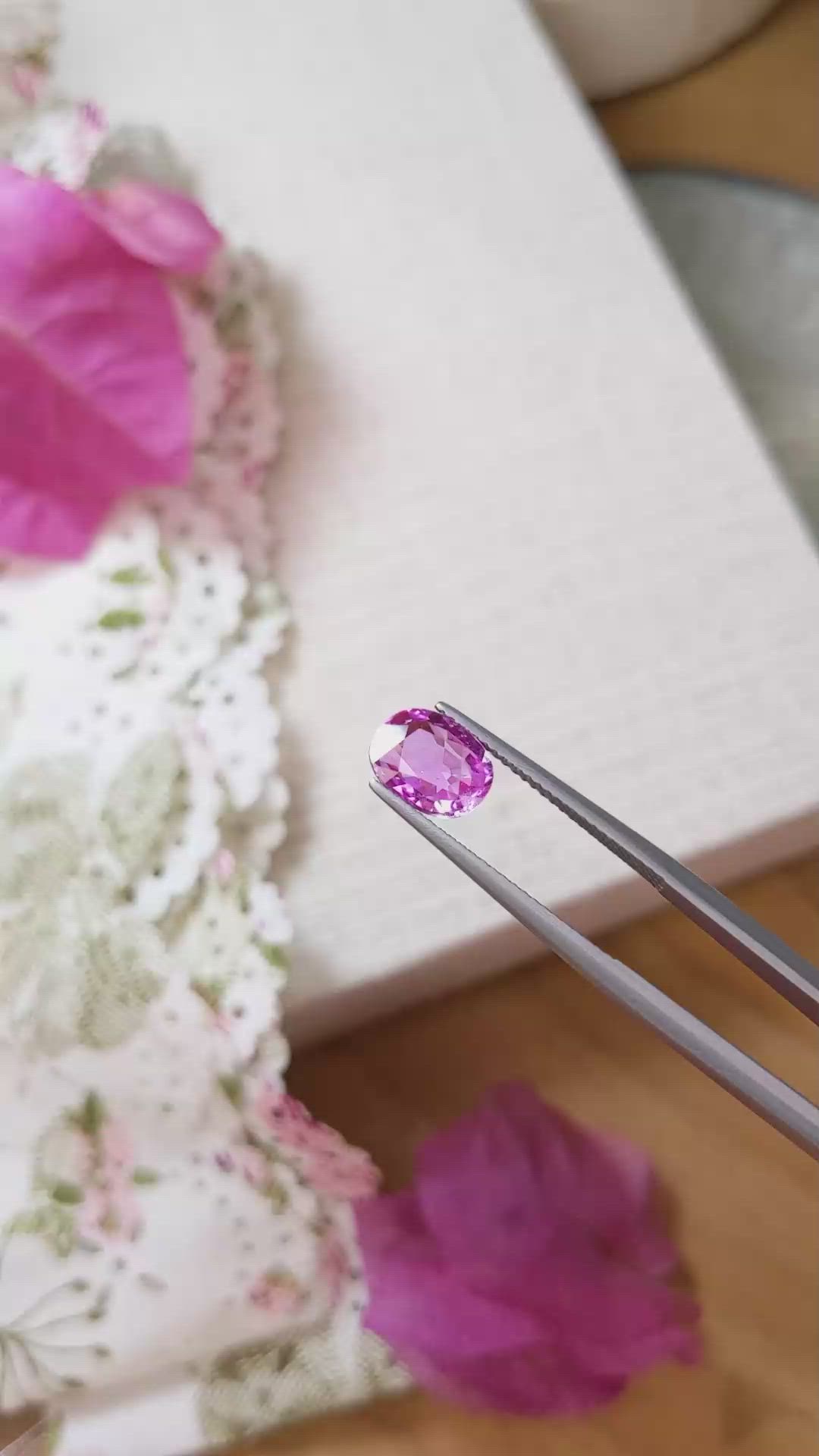 1.96 Ct. Pink Sapphire from Ceylon (Sri Lanka) Size Video