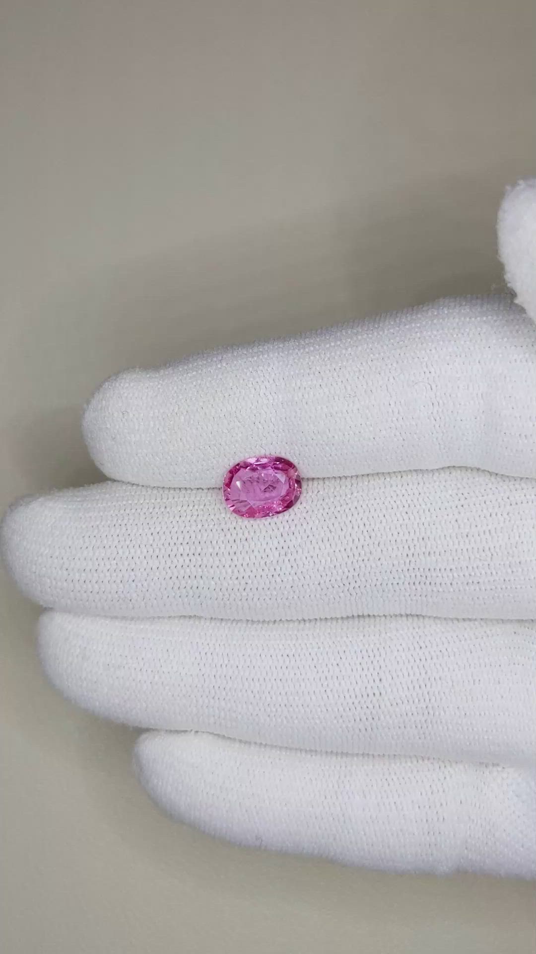 1.96 Ct. Pink Sapphire from Ceylon (Sri Lanka) Size Video