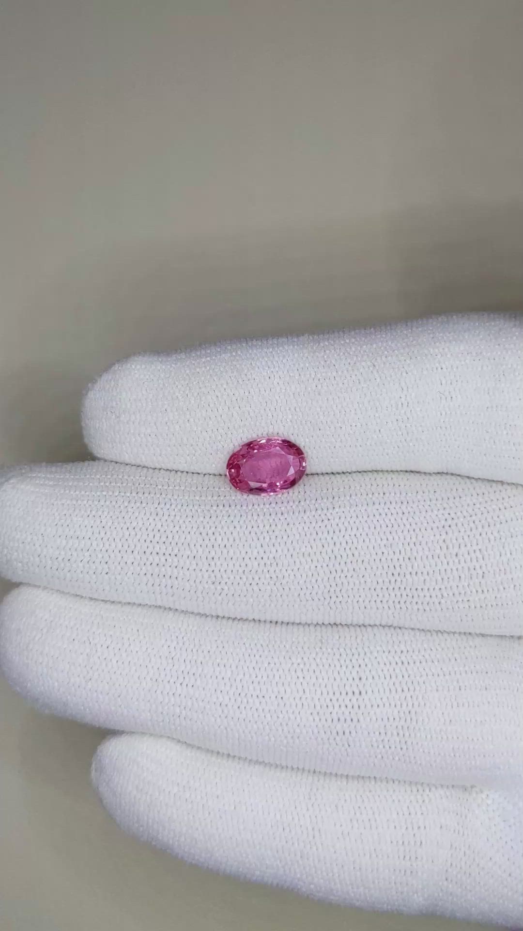 2.05 Ct. Pink Sapphire from Ceylon (Sri Lanka) Size Video