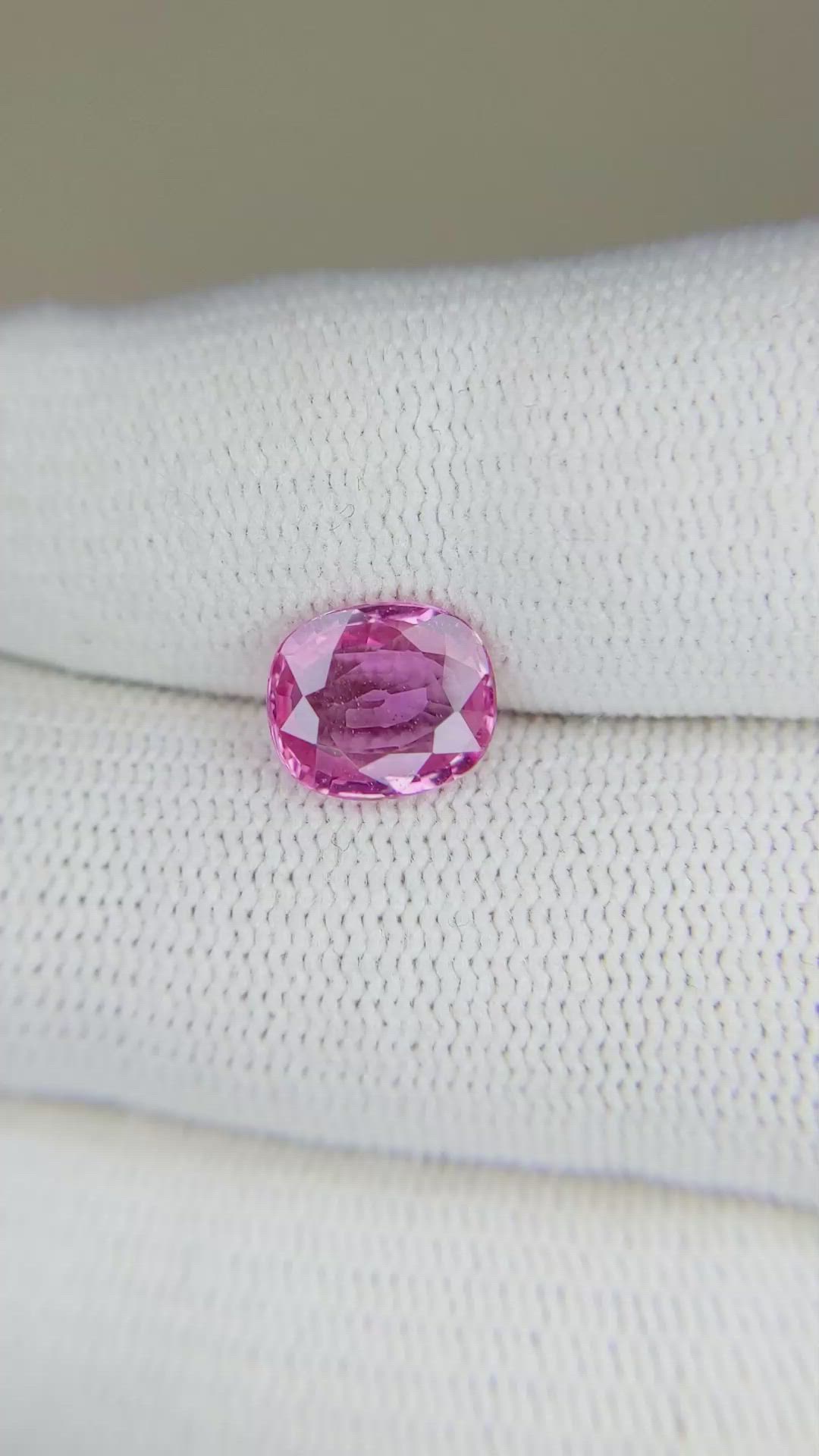 2.02 Ct. Pink Sapphire from Ceylon (Sri Lanka) Size Video