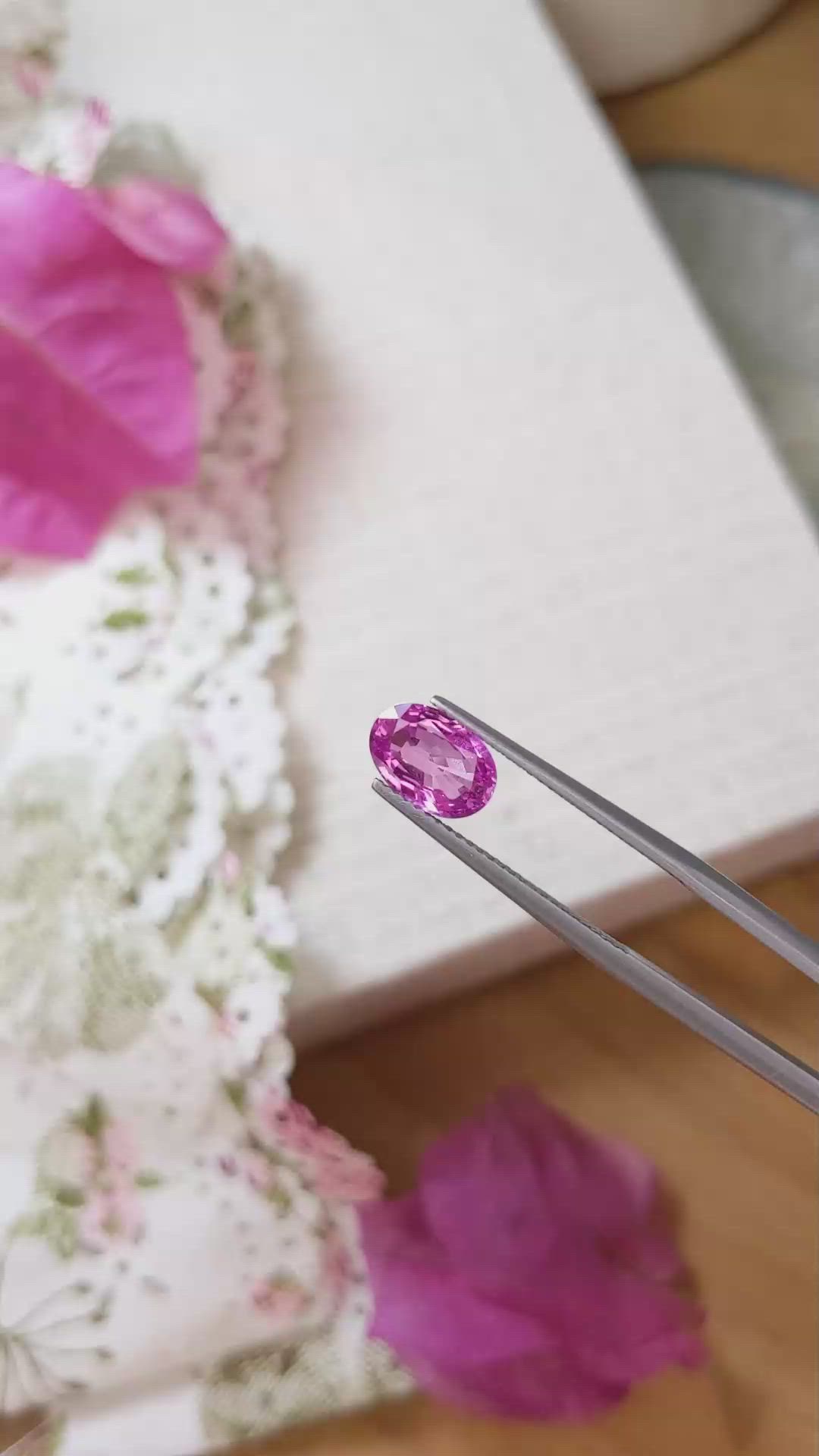 1.95 Ct. Pink Sapphire from Ceylon (Sri Lanka) Size Video